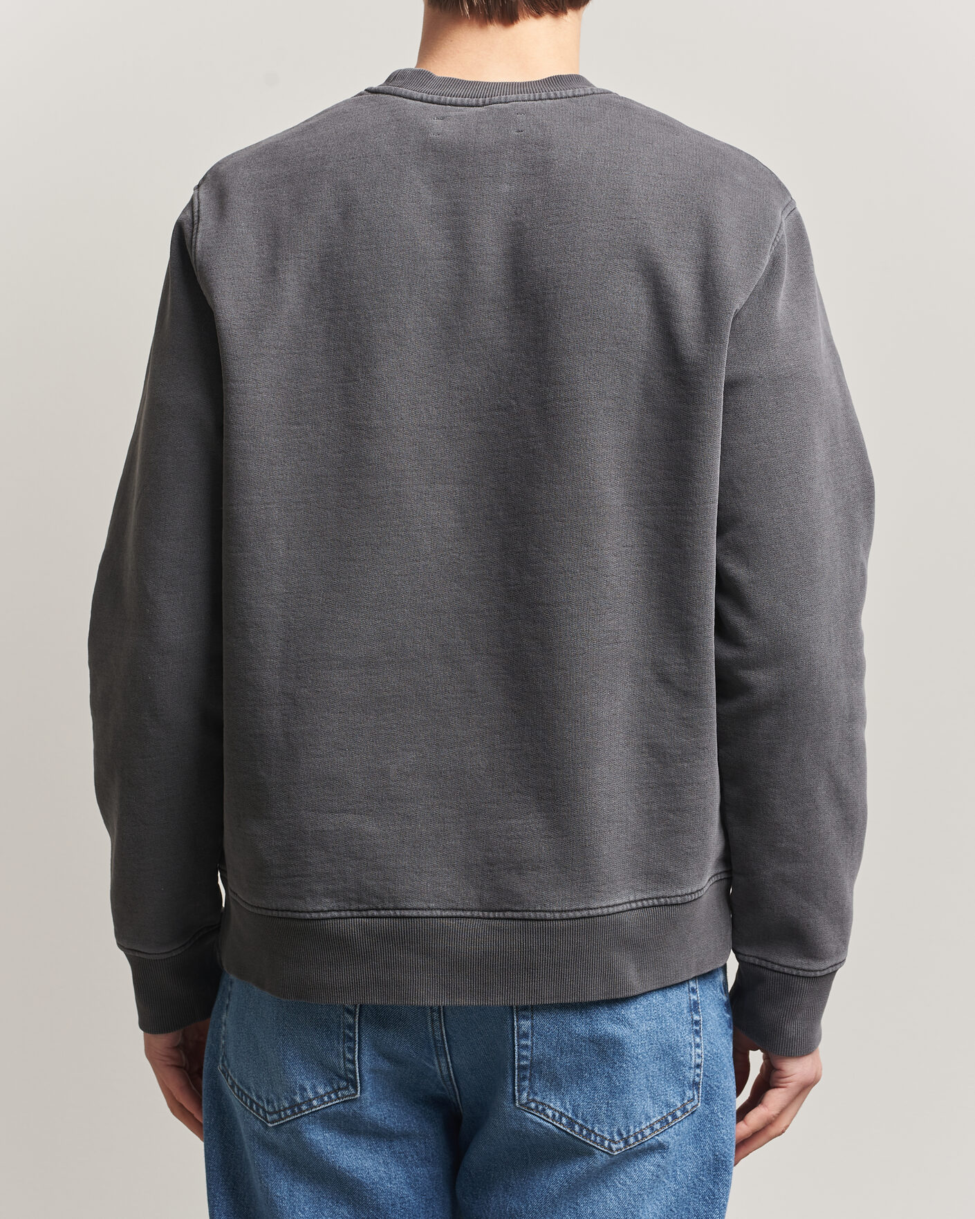 Herr | Tröjor | Samsøe Samsøe | Joel Washed Organic Cotton Sweatshirt Black