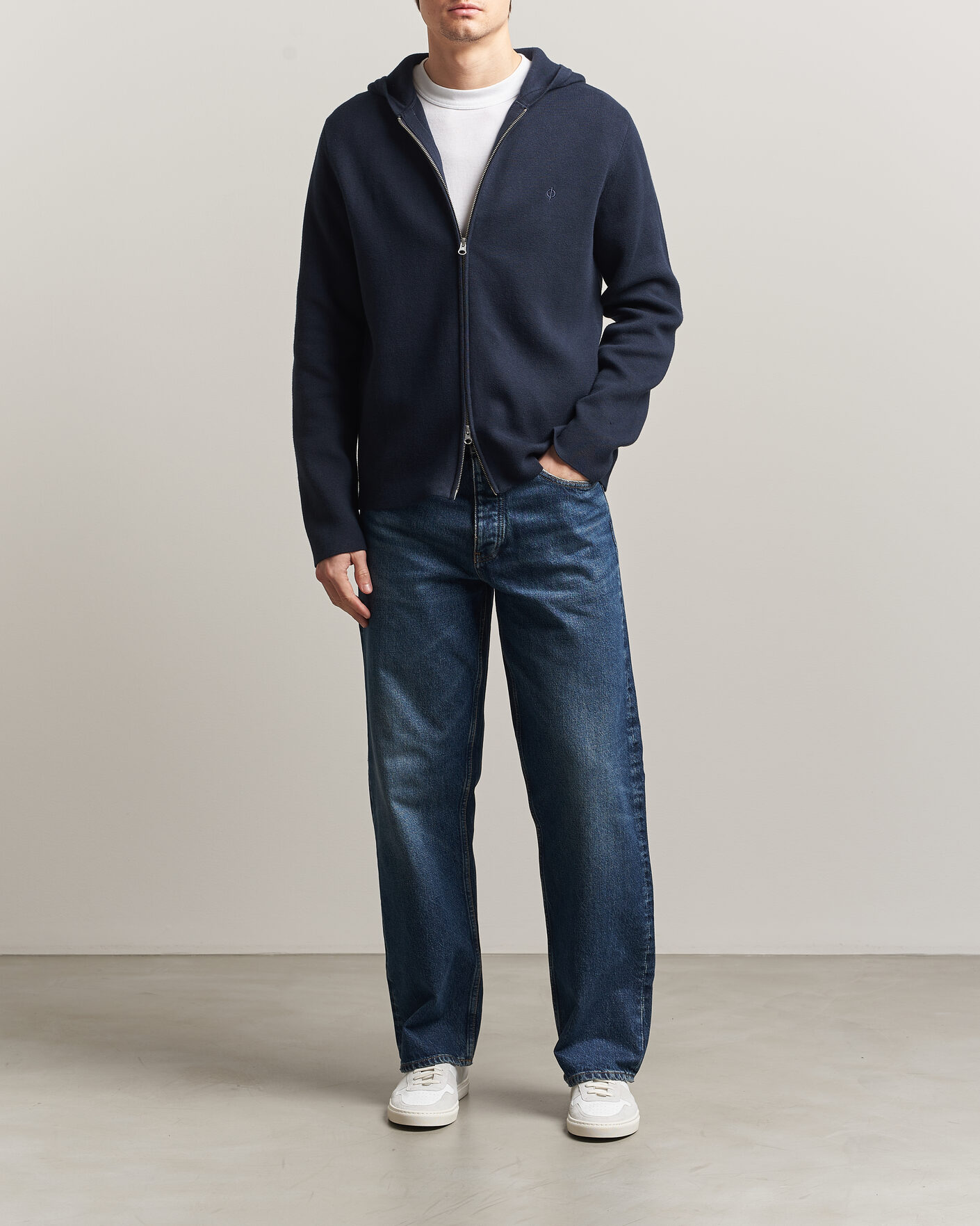 Herr | Tröjor | Samsøe Samsøe | Niklas Full Zip Hoodie Salute Navy