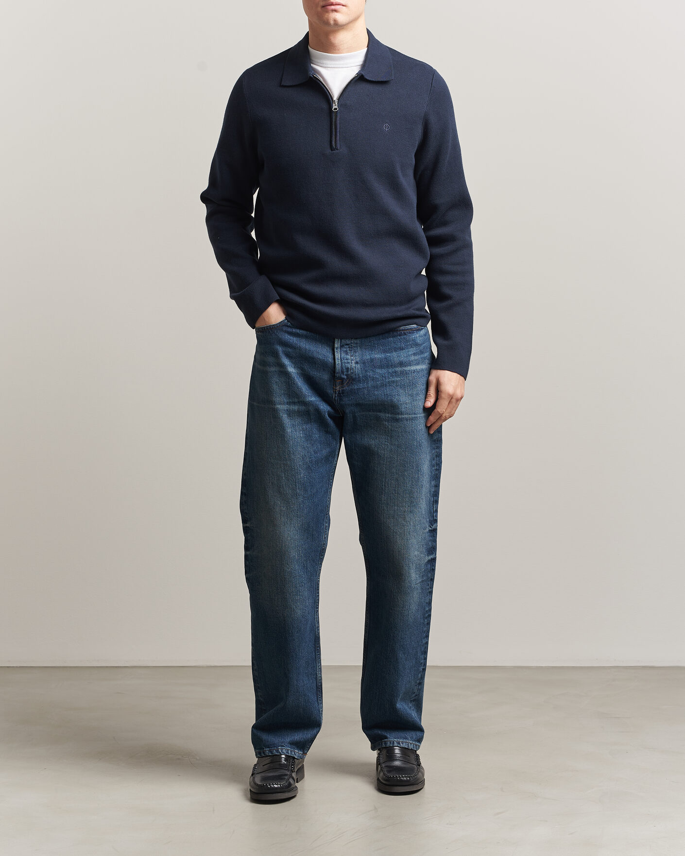 Herr | Tröjor | Samsøe Samsøe | Guna Half Zip Salute Navy