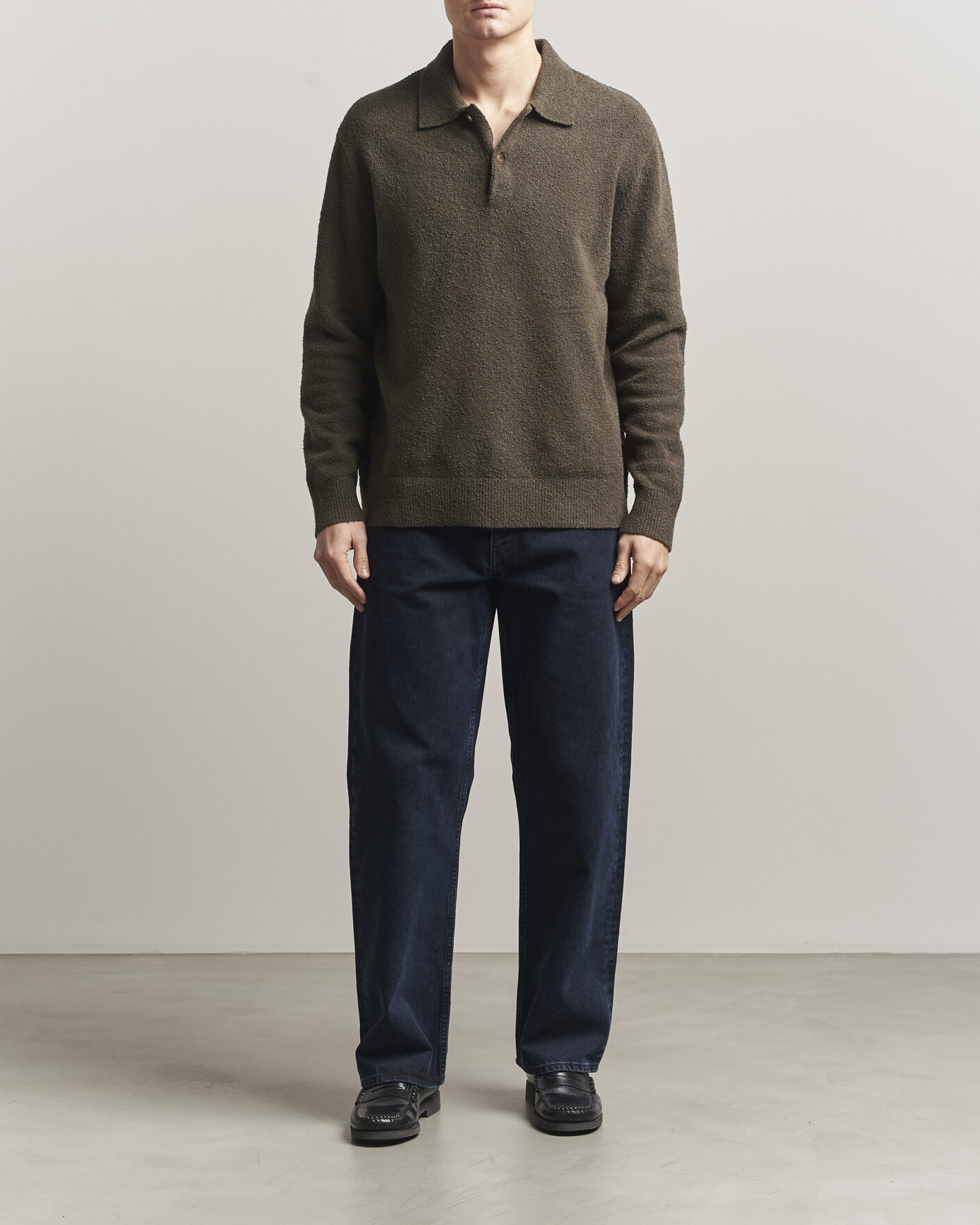 Herr | Tröjor | Samsøe Samsøe | Nino Knitted Polo Black Olive