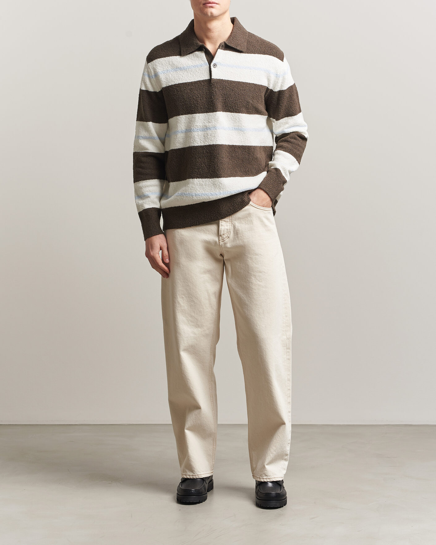 Herr | Tröjor | Samsøe Samsøe | Nino Knitted Polo Black Olive/White