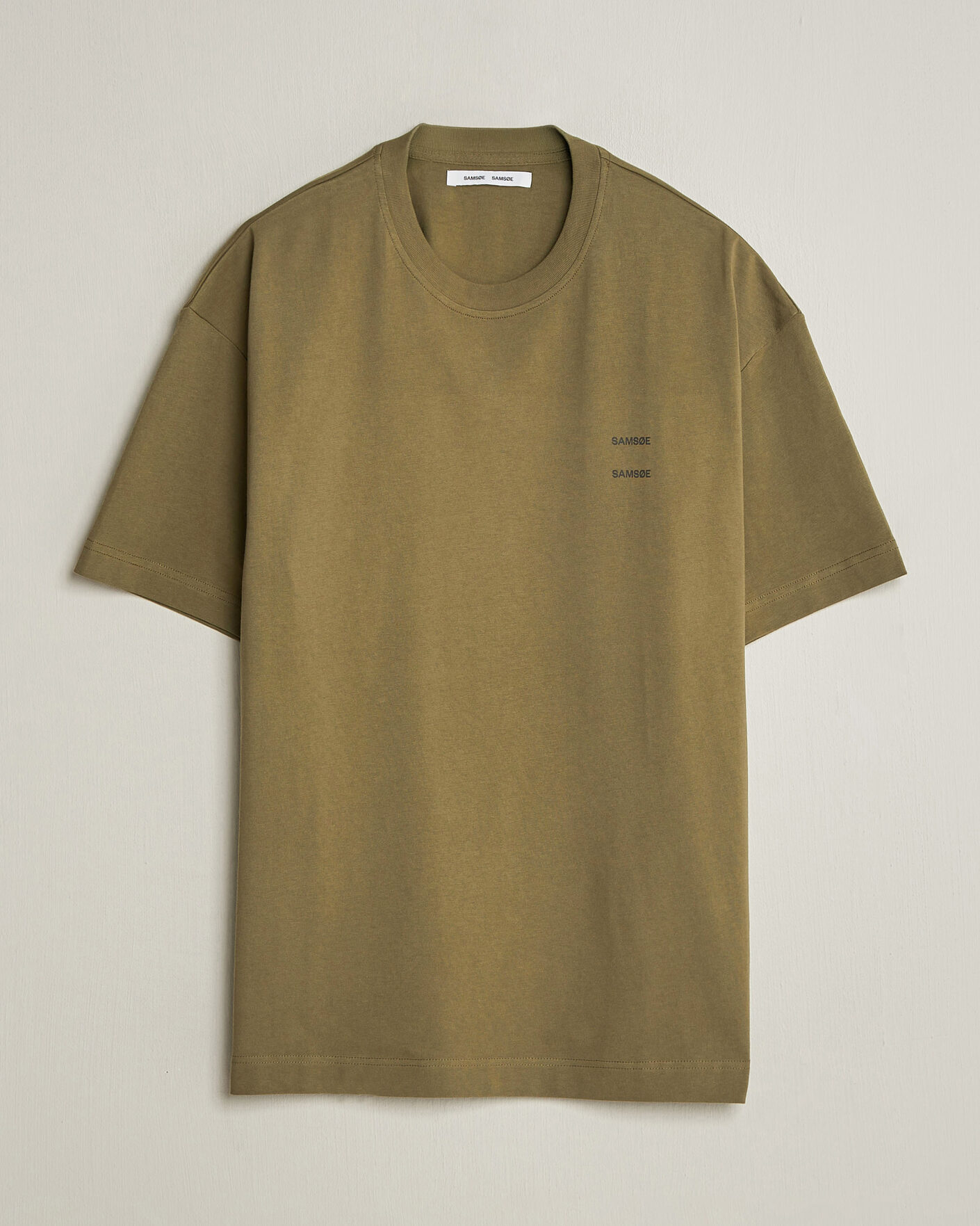 Herr | T-Shirts | Samsøe Samsøe | Joel Organic Cotton T-Shirt Burnt Olive
