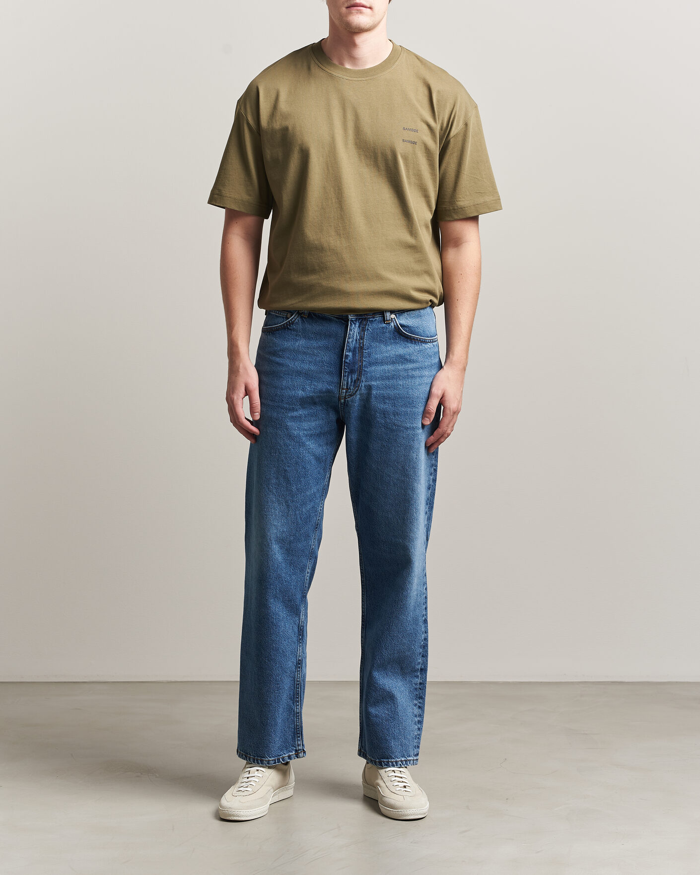 Herr | T-Shirts | Samsøe Samsøe | Joel Organic Cotton T-Shirt Burnt Olive