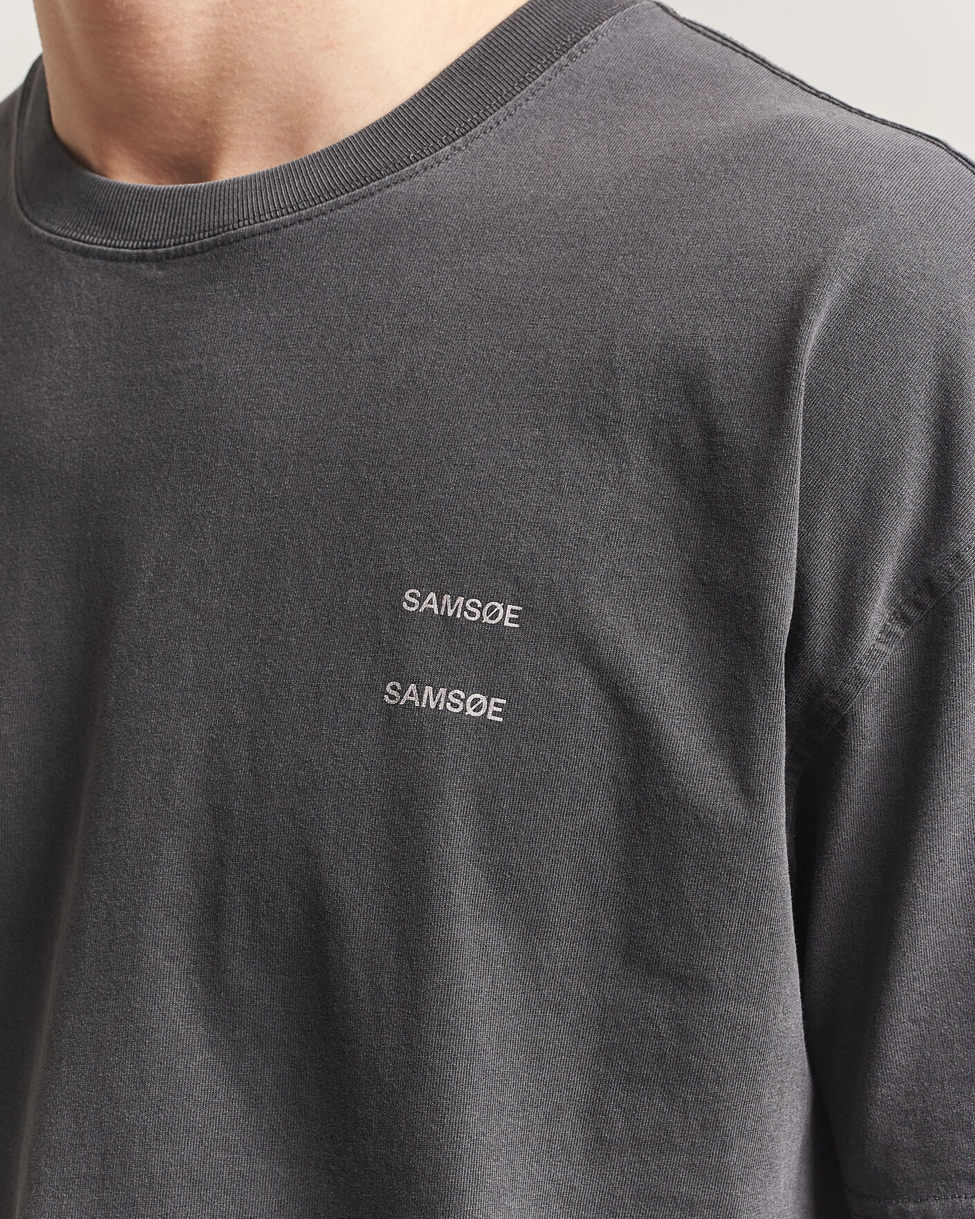 Herr | T-Shirts | Samsøe Samsøe | Joel Washed Organic Cotton T-Shirt Black