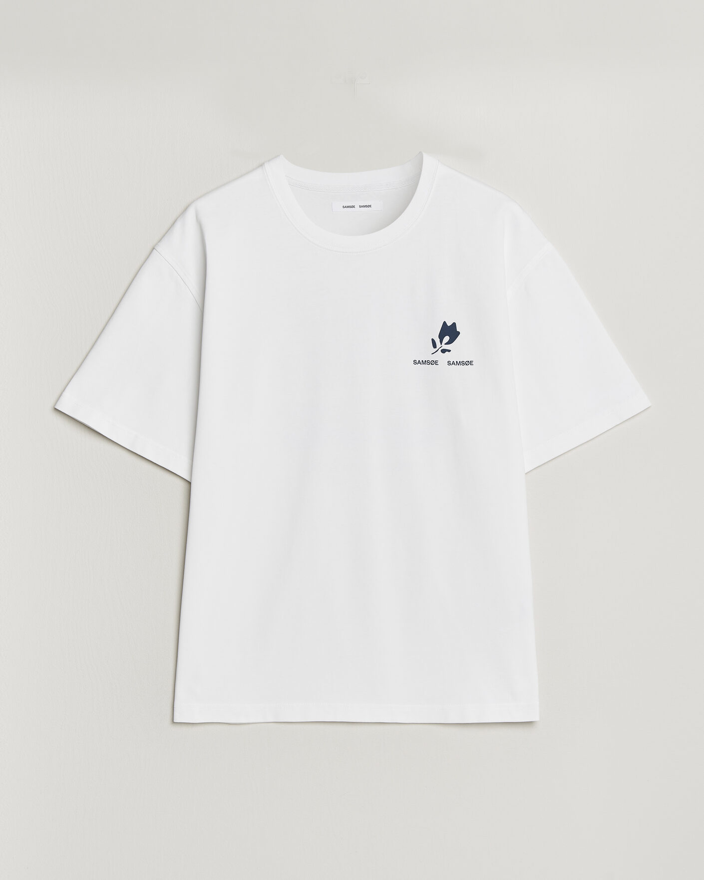 Herr | T-Shirts | Samsøe Samsøe | Cohen Printed Crew Neck T-Shirt White