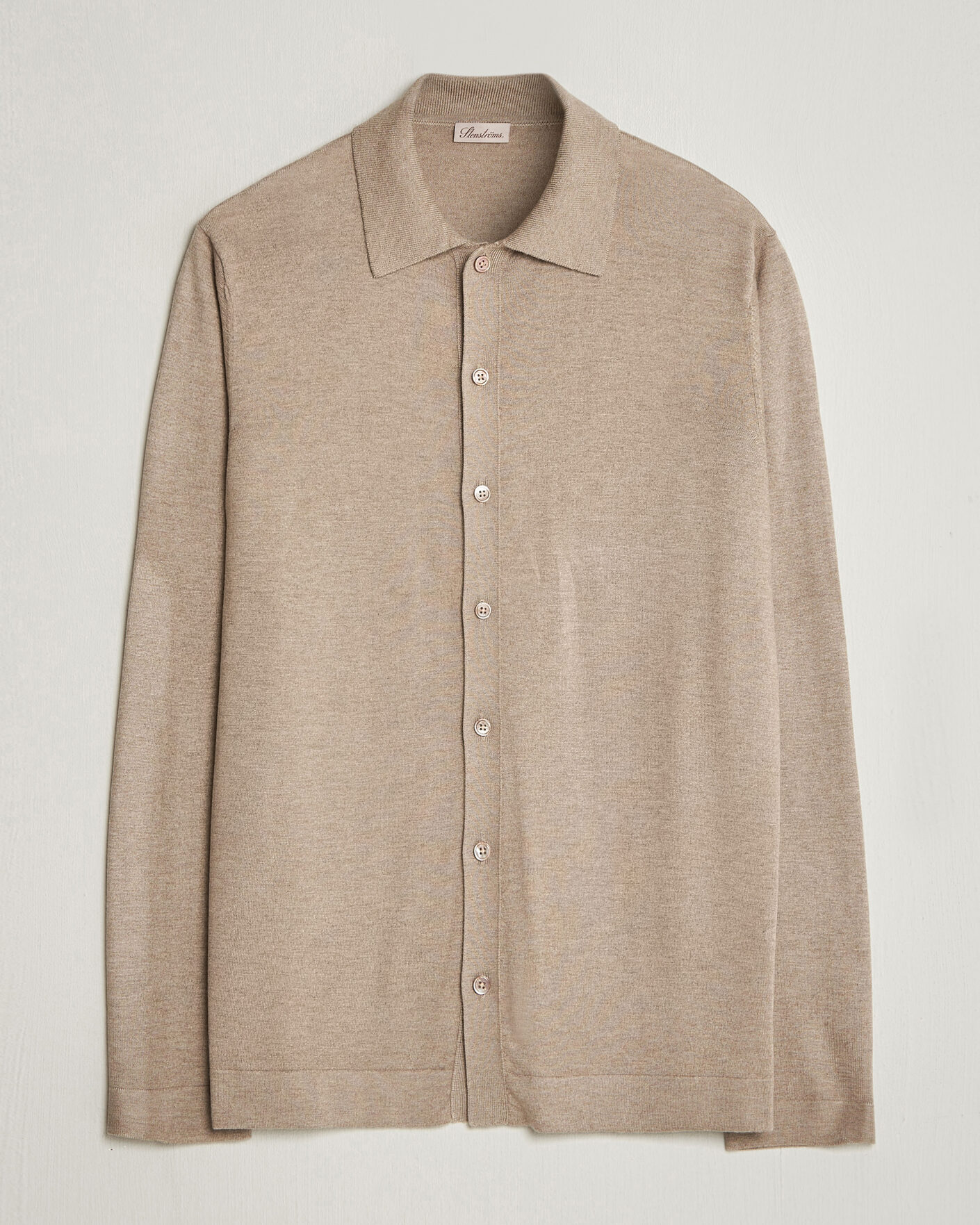 Herr | Tröjor | Stenströms | Silk/Cashmere Cardigan Taupe