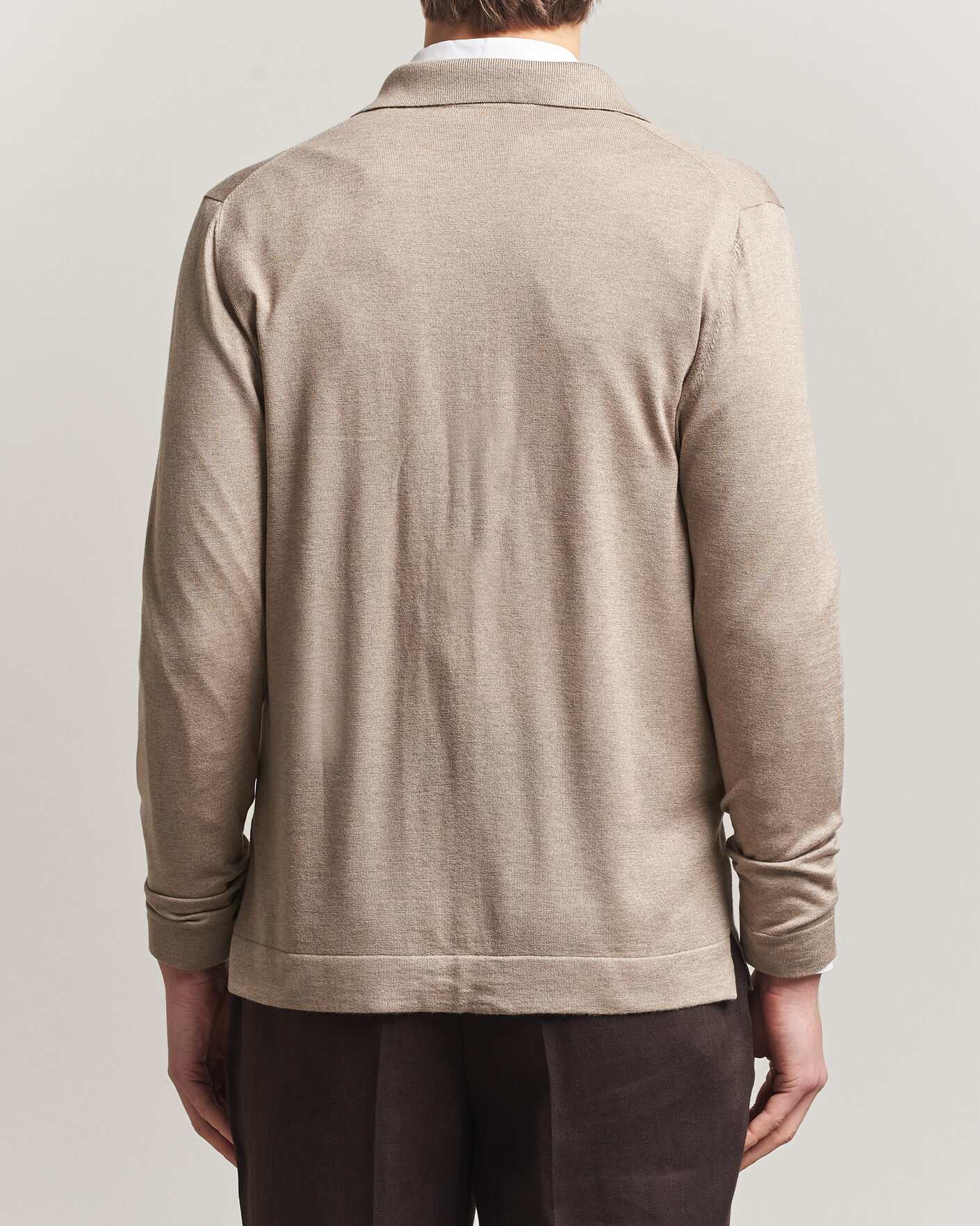 Herr | Tröjor | Stenströms | Silk/Cashmere Cardigan Taupe