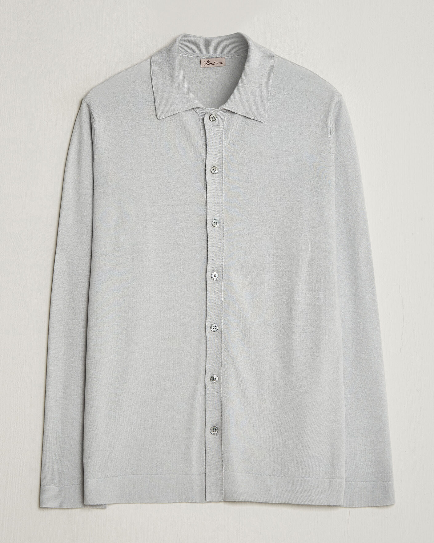 Herr | Tröjor | Stenströms | Silk/Cashmere Cardigan Light Grey