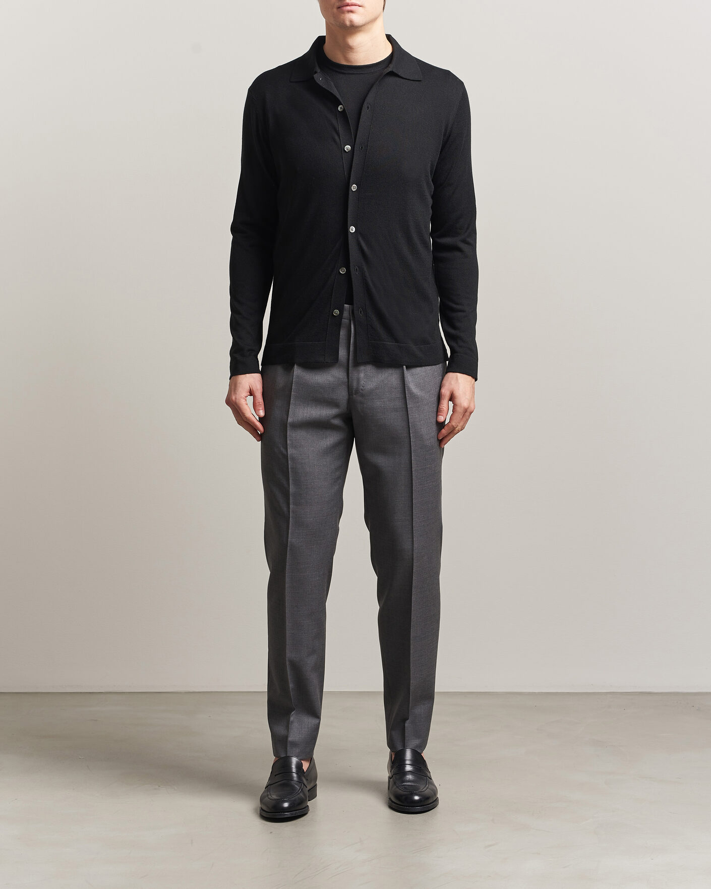 Herr | Tröjor | Stenströms | Silk/Cashmere Cardigan Black