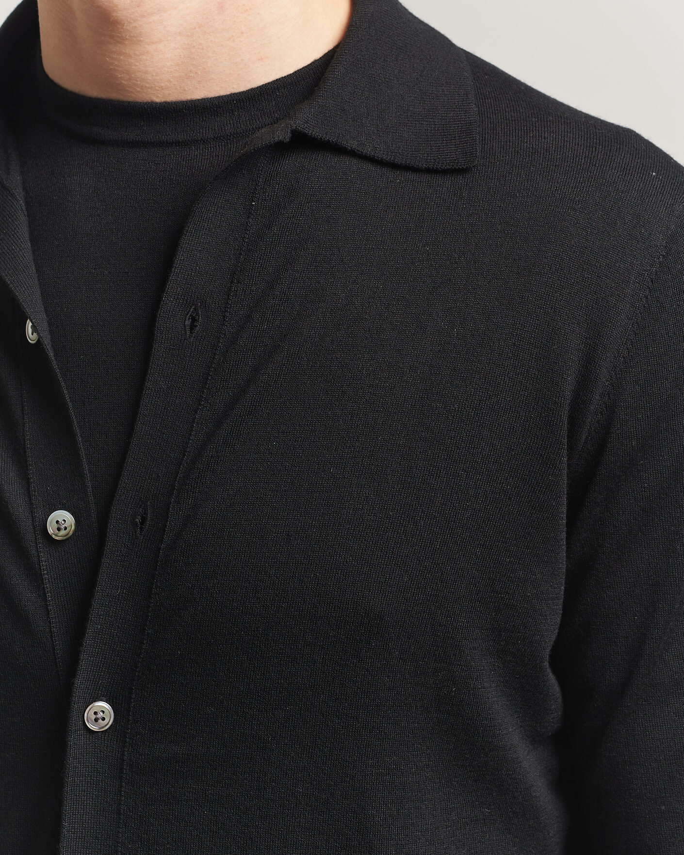 Herr | Tröjor | Stenströms | Silk/Cashmere Cardigan Black