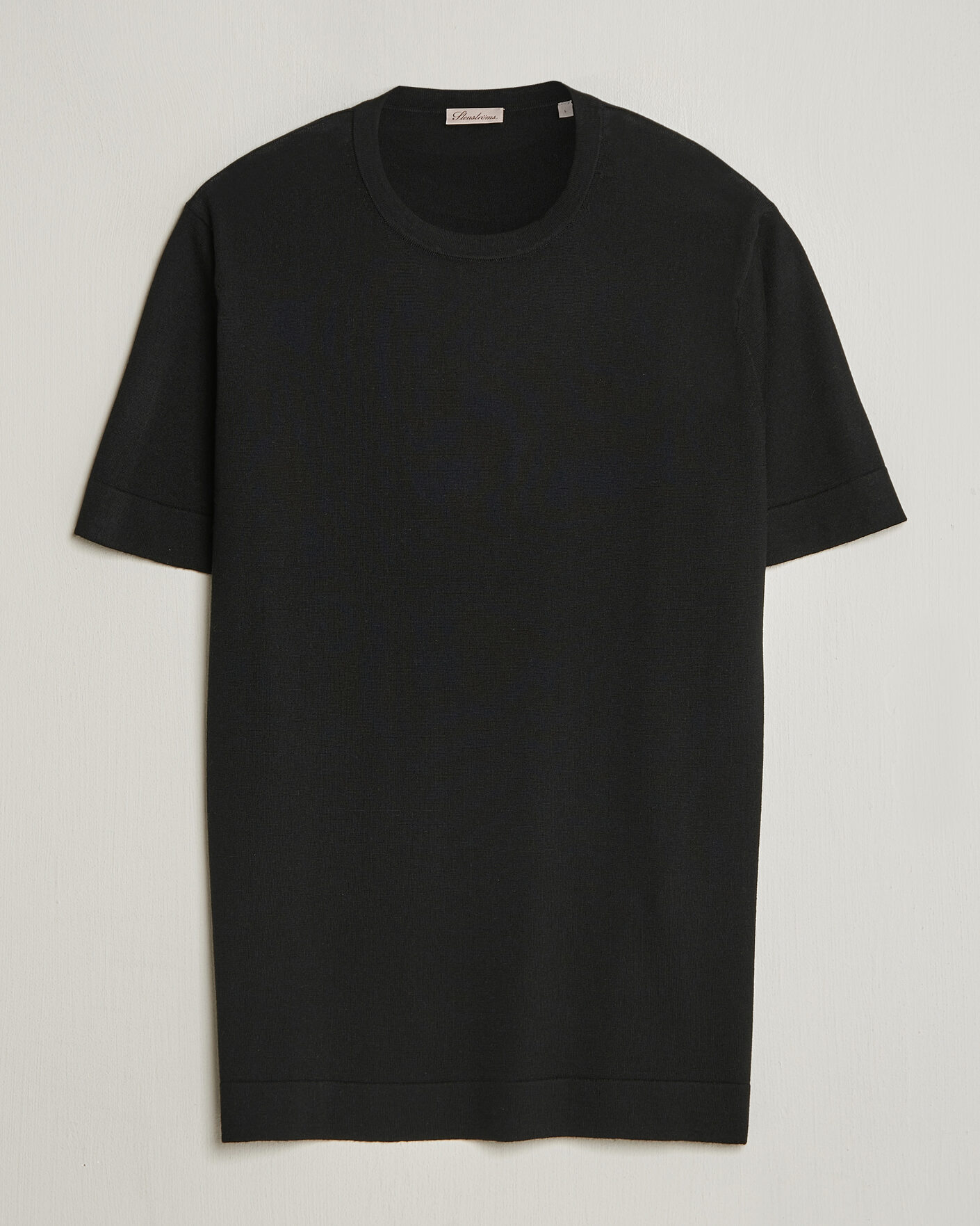 Herr | T-Shirts | Stenströms | Silk/Cashmere T-Shirt Black