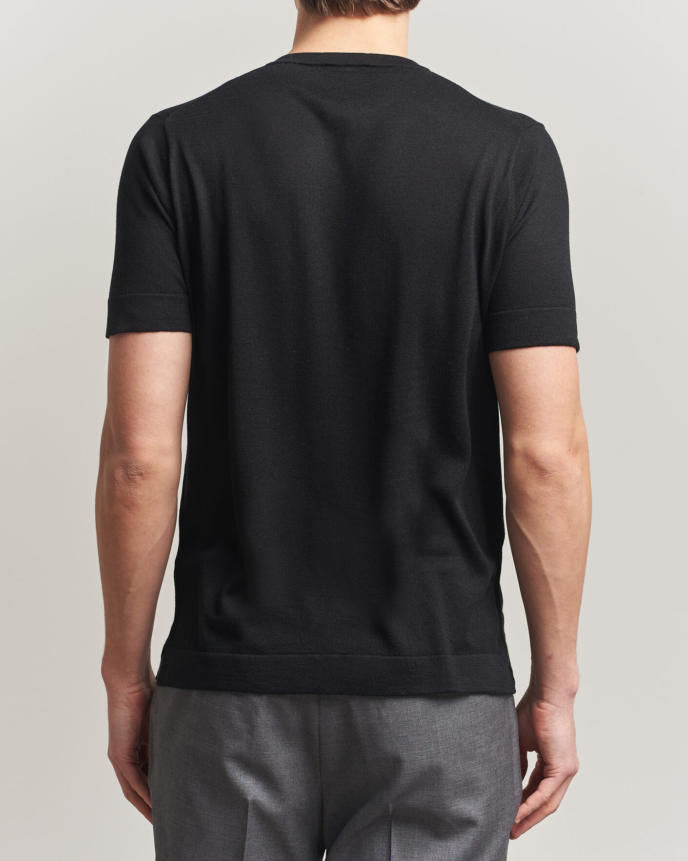 Herr | T-Shirts | Stenströms | Silk/Cashmere T-Shirt Black
