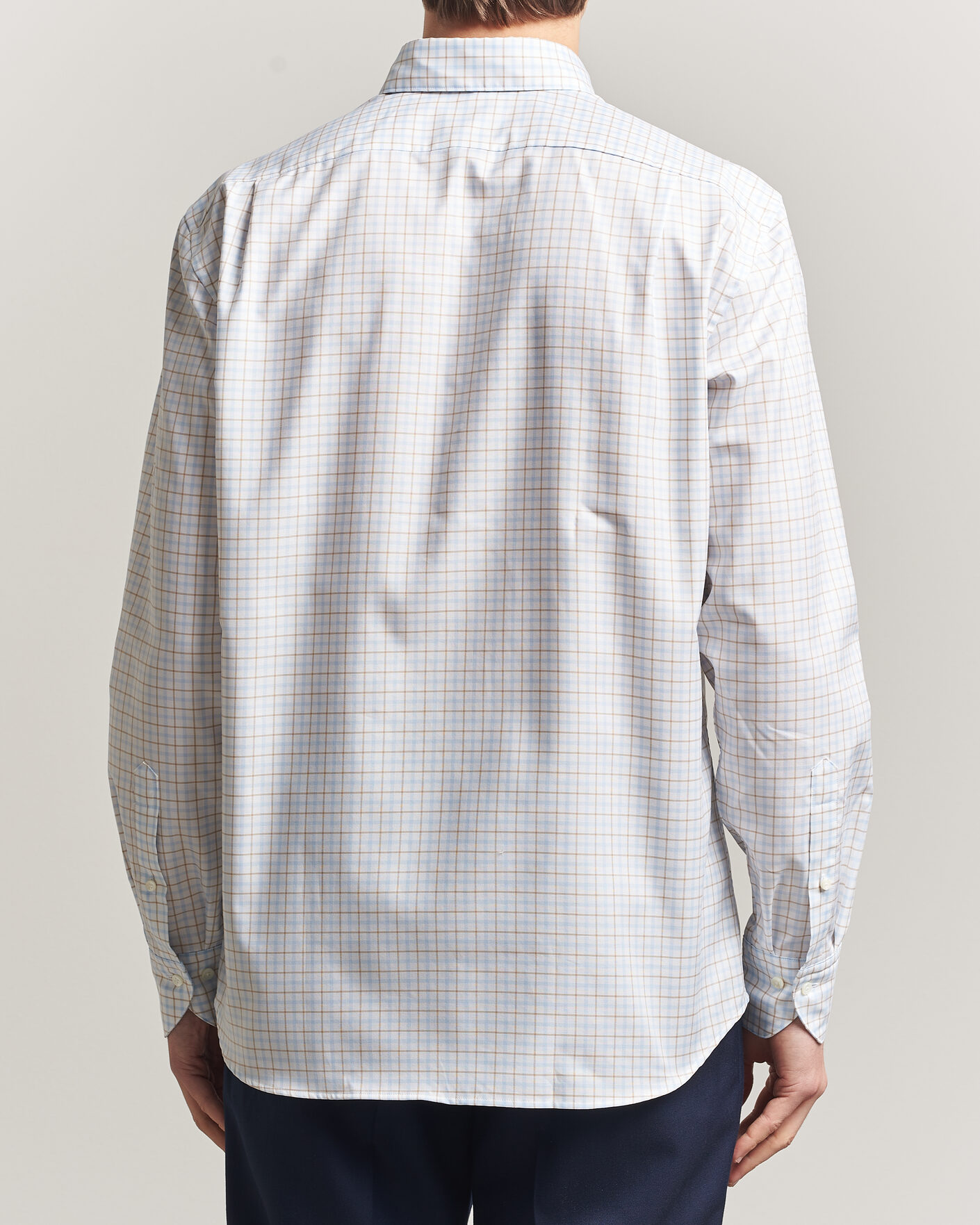 Herr | Skjortor | Stenströms | Regular Fit Checked Oxford Shirt Blue