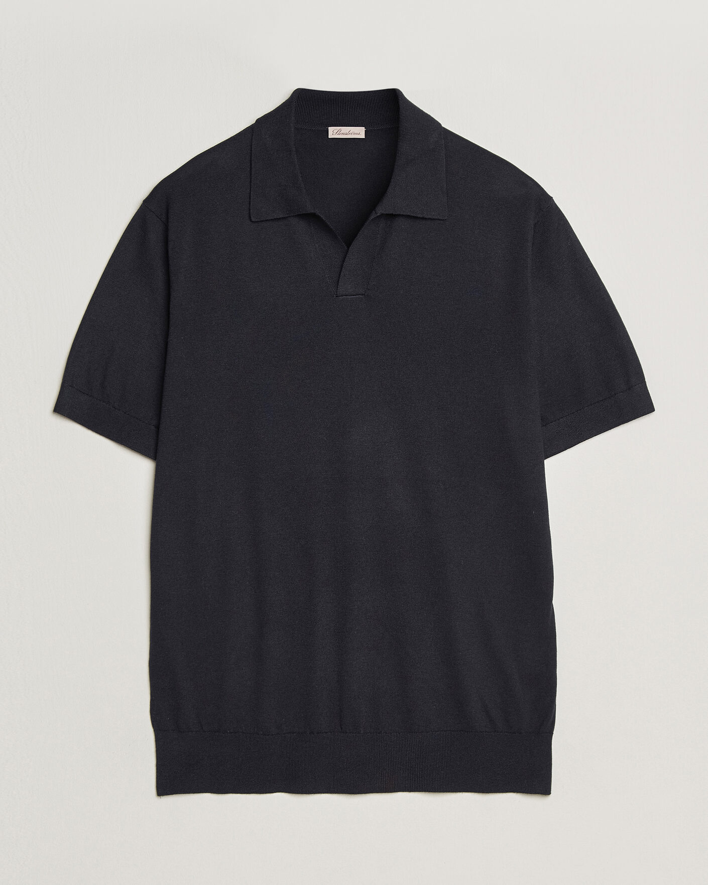 Herr | Pikéer | Stenströms | Silk/Cashmere Polo Navy