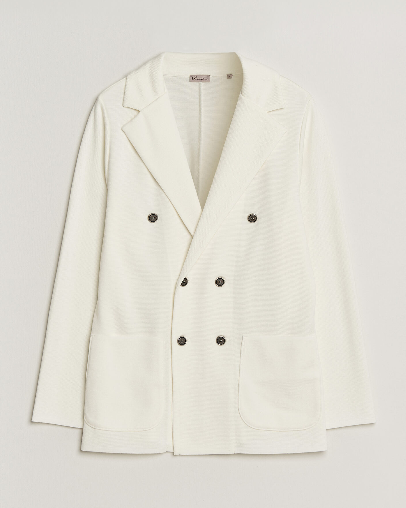Herr | Kavajer | Stenströms | Milano Knitted DB Textured Blazer White