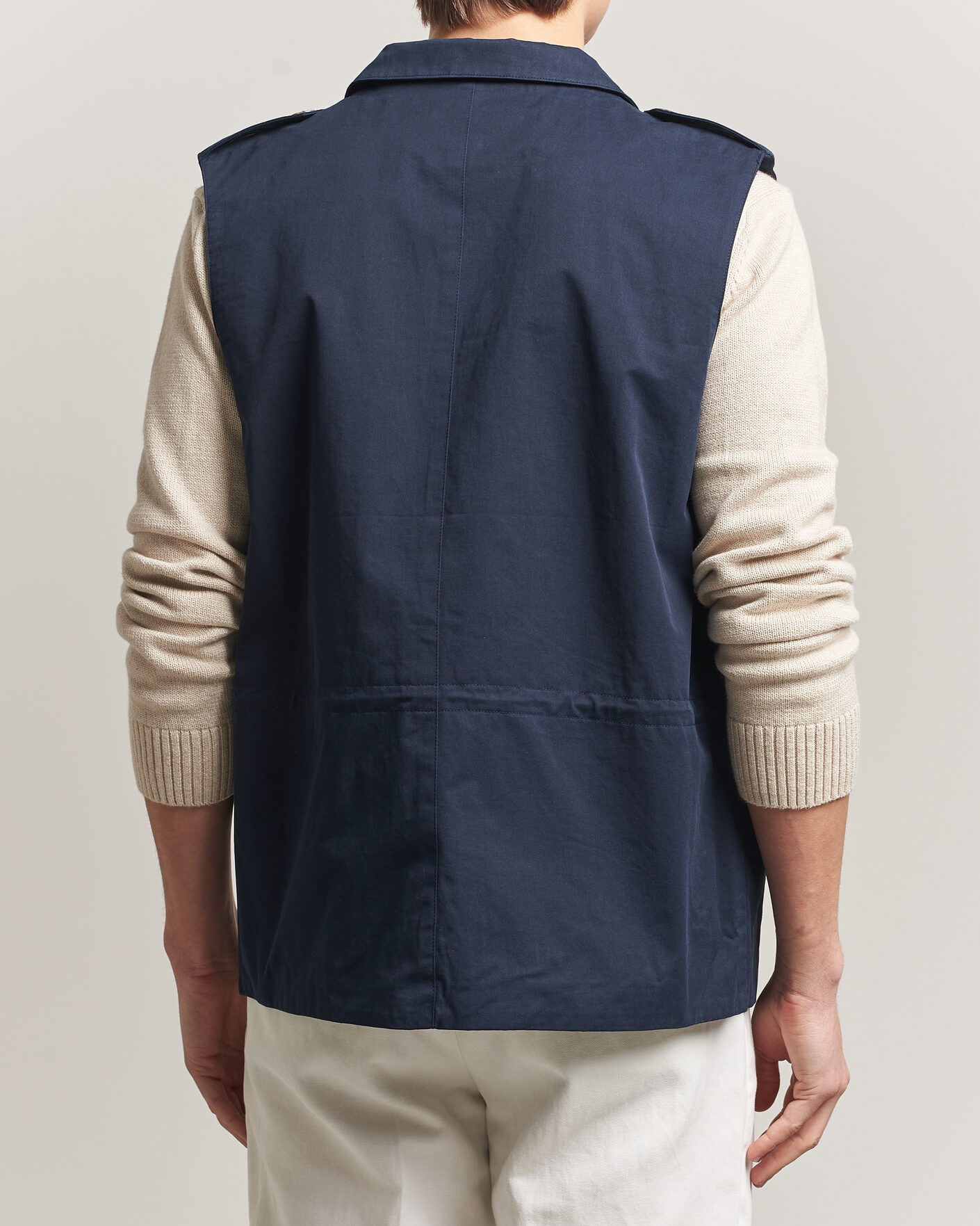 Herr | Västar | Stenströms | Cotton  Twill Vest Navy
