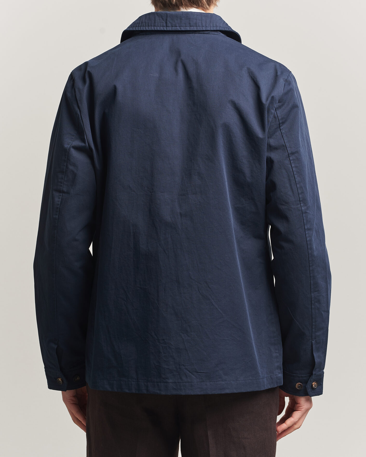 Herr | Jackor | Stenströms | Cotton Twill Overshirt Navy