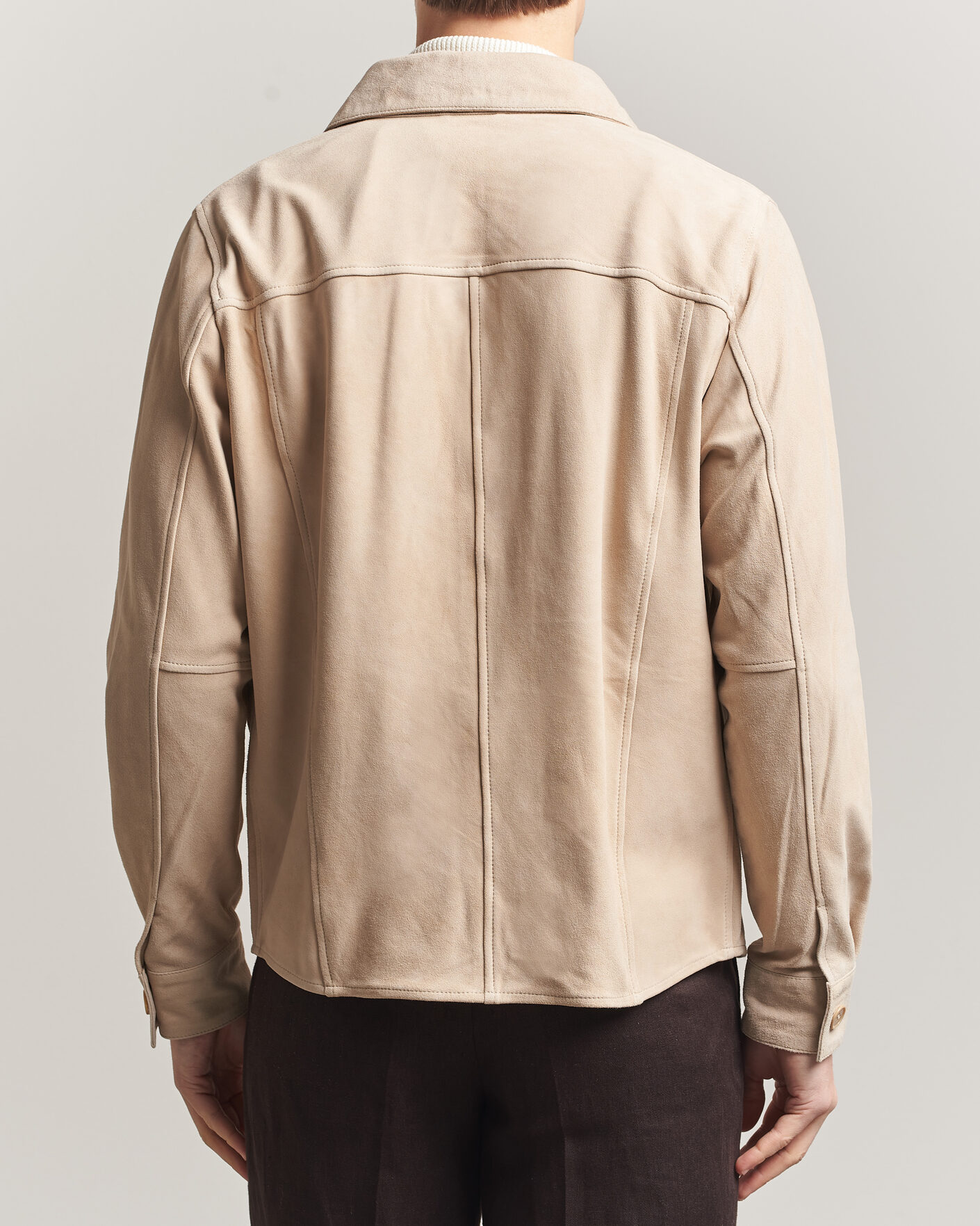 Herr | Jackor | Stenströms | Suede Pocket Overshirt Beige