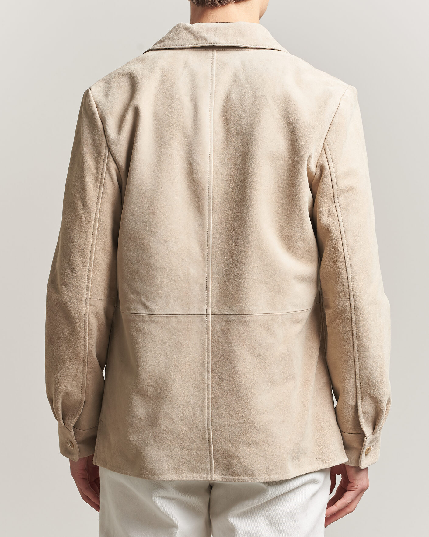 Herr | Jackor | Stenströms | Suede Overshirt Beige