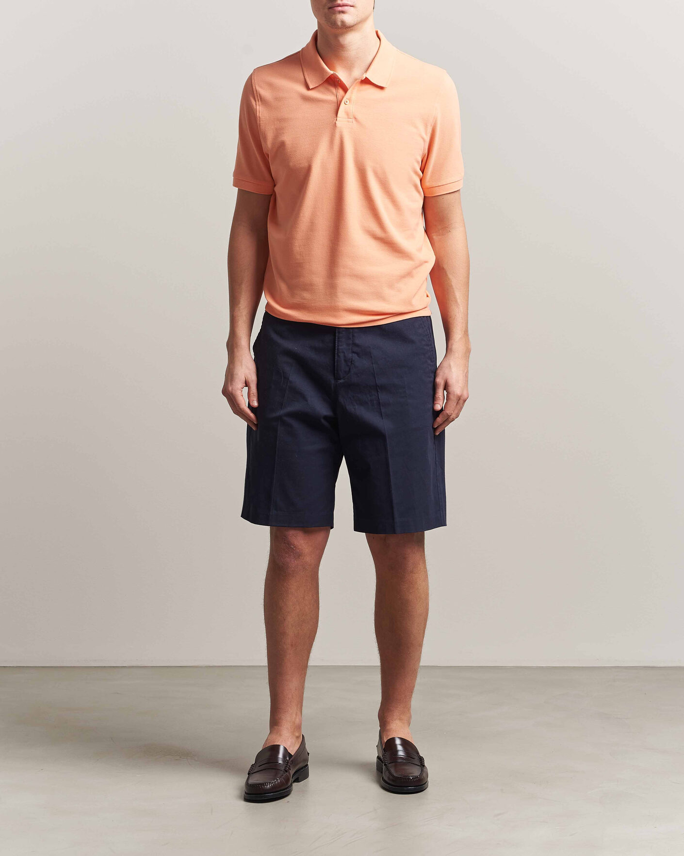 Herr | Pikéer | Stenströms | Organic Cotton Piquet Polo Shirt Mandarin