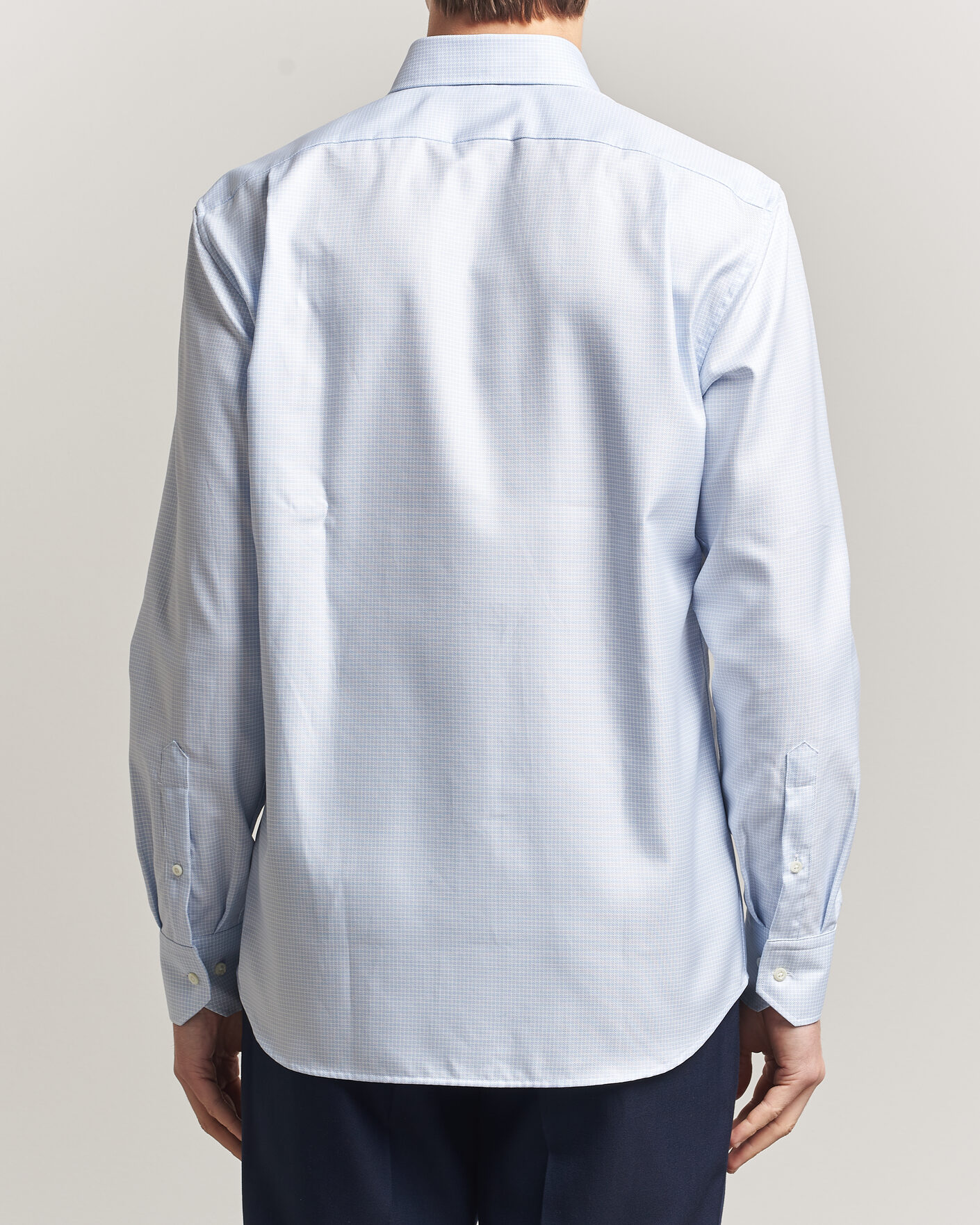 Herr | Skjortor | Stenströms | Regular Fit Micro Structure Shirt Light Blue