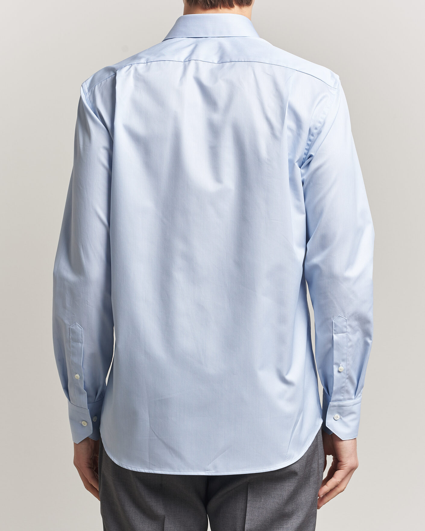 Herr | Skjortor | Stenströms | Regular Fit Thin Stripe Pointed Collar Shirt Blue