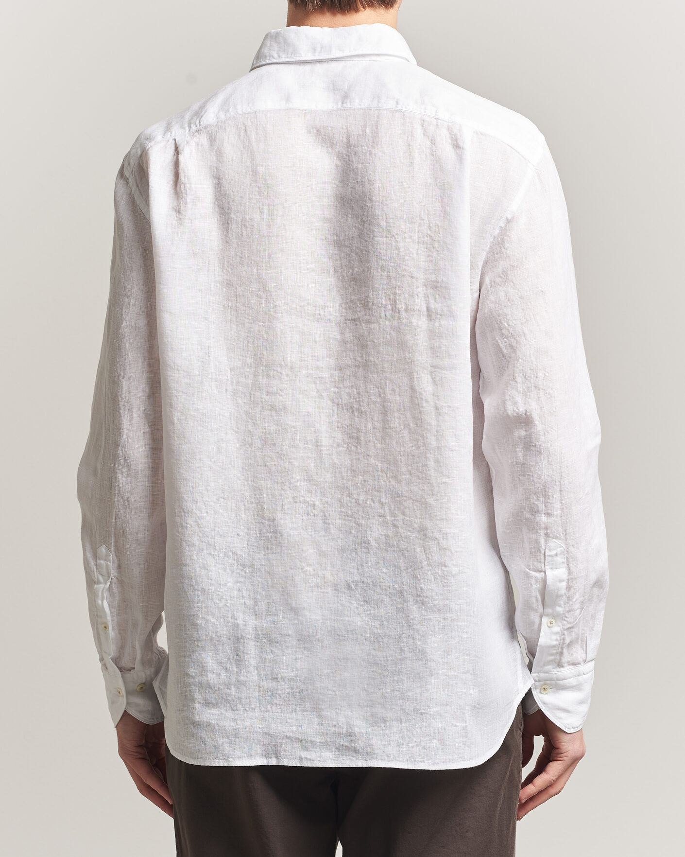 Herr | Skjortor | Stenströms | Regular Fit Cut Away Linen Shirt White