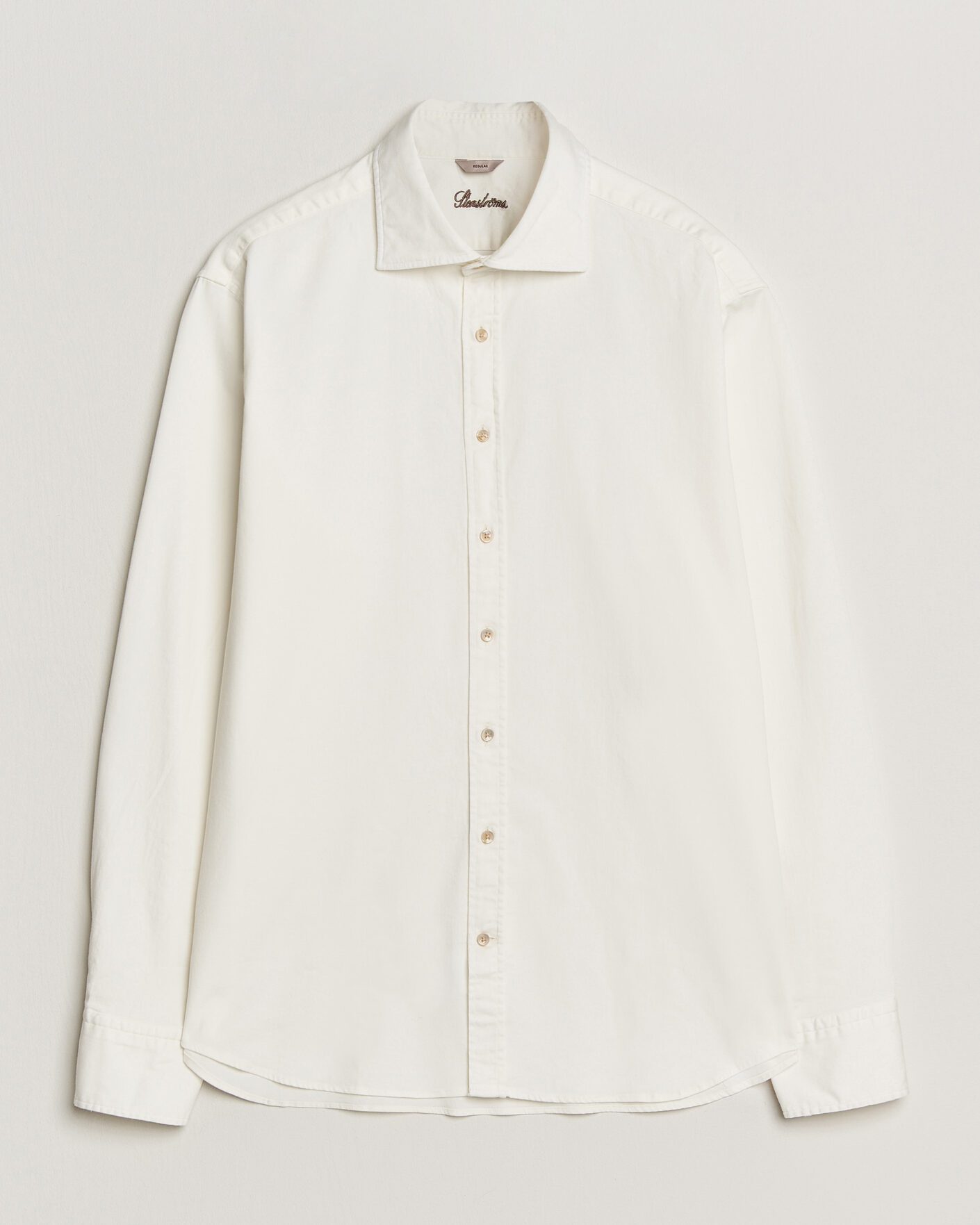 Herr | Skjortor | Stenströms | Regular Fit Garment Washed Denim Shirt White