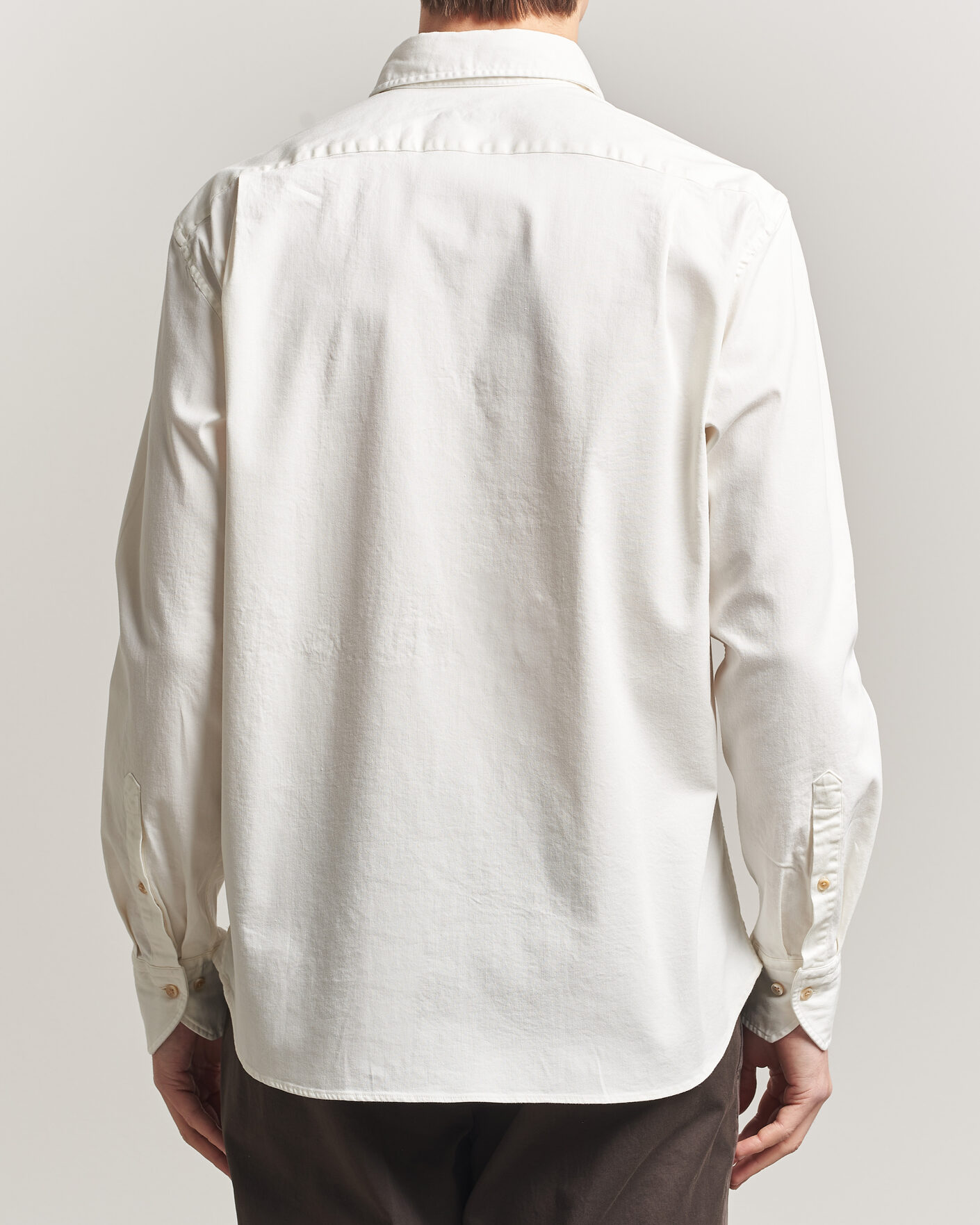 Herr | Skjortor | Stenströms | Regular Fit Garment Washed Denim Shirt White