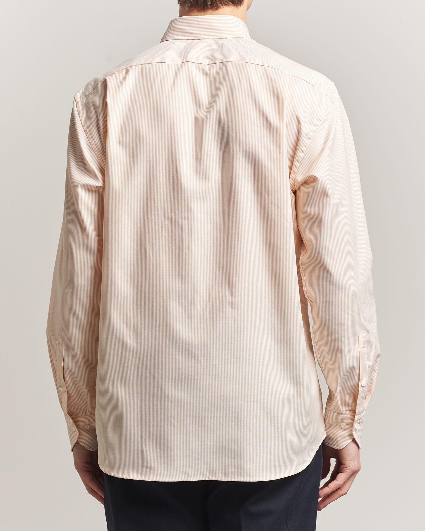 Herr | Skjortor | Stenströms | Regular Fit Thin Striped Oxford Shirt Orange
