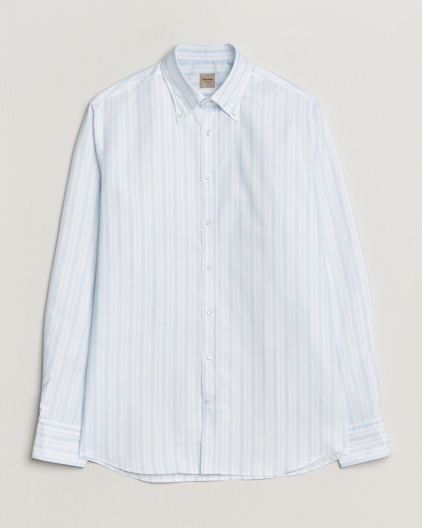 Herr | Skjortor | Stenströms | Regular Fit Striped Oxford Shirt Light Blue