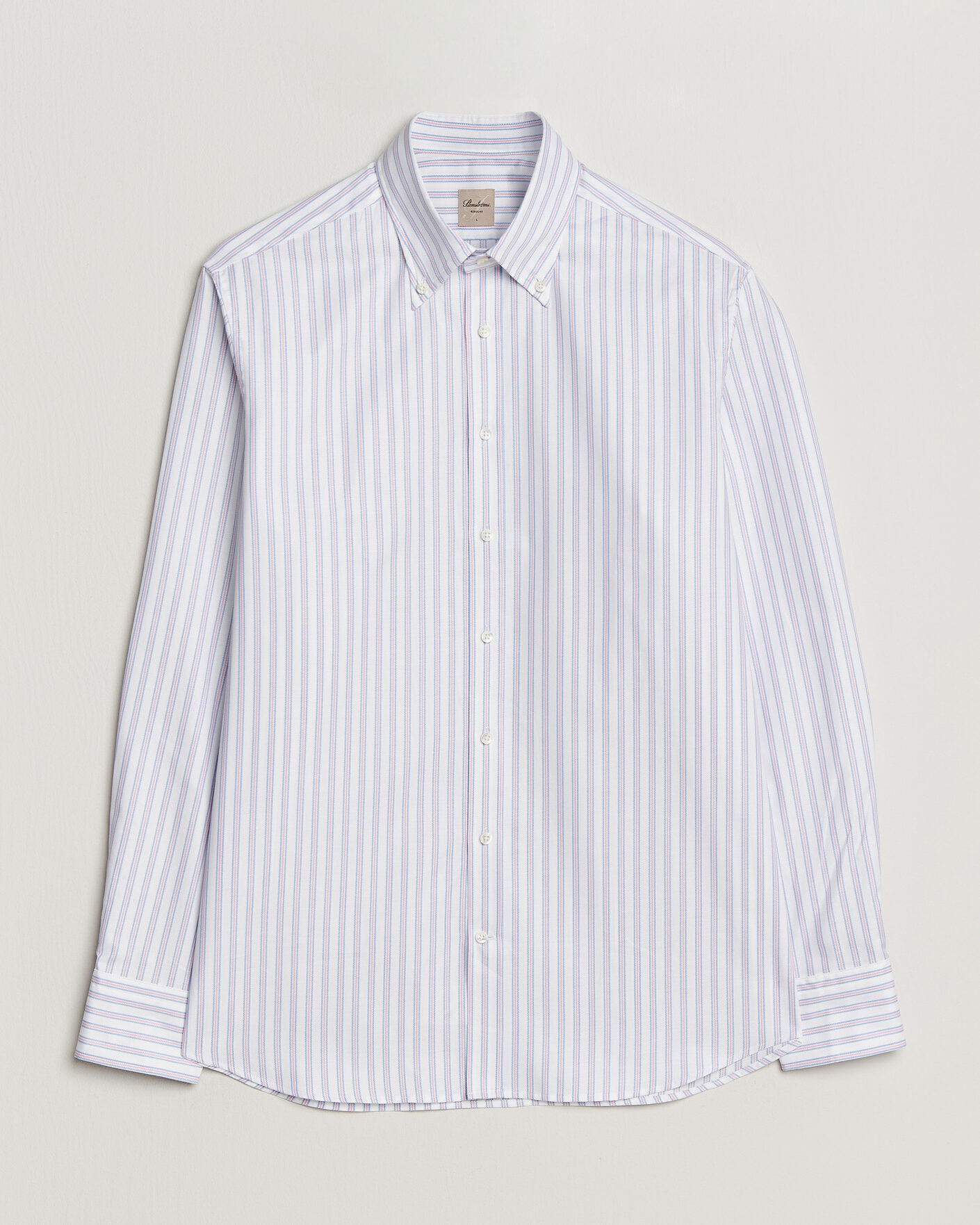 Herr | Skjortor | Stenströms | Regular Fit Multi Striped Oxford Shirt Blue/Pink