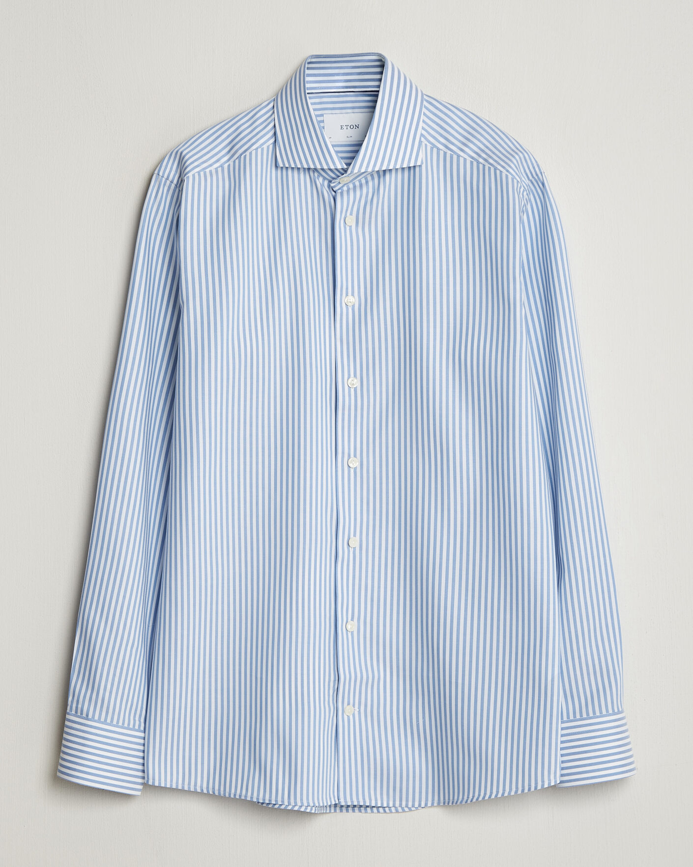 Herr | Skjortor | Eton | Slim Fit Signature Oxford Striped Shirt Light Blue