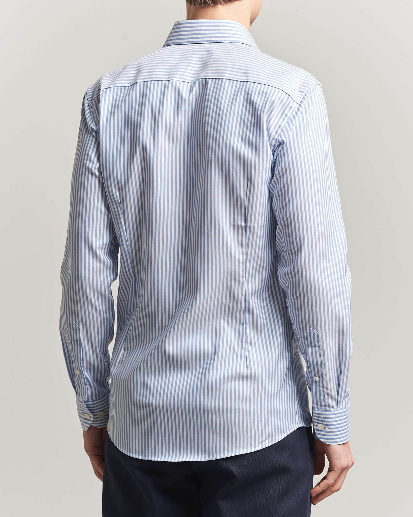 Herr | Skjortor | Eton | Slim Fit Signature Oxford Striped Shirt Light Blue