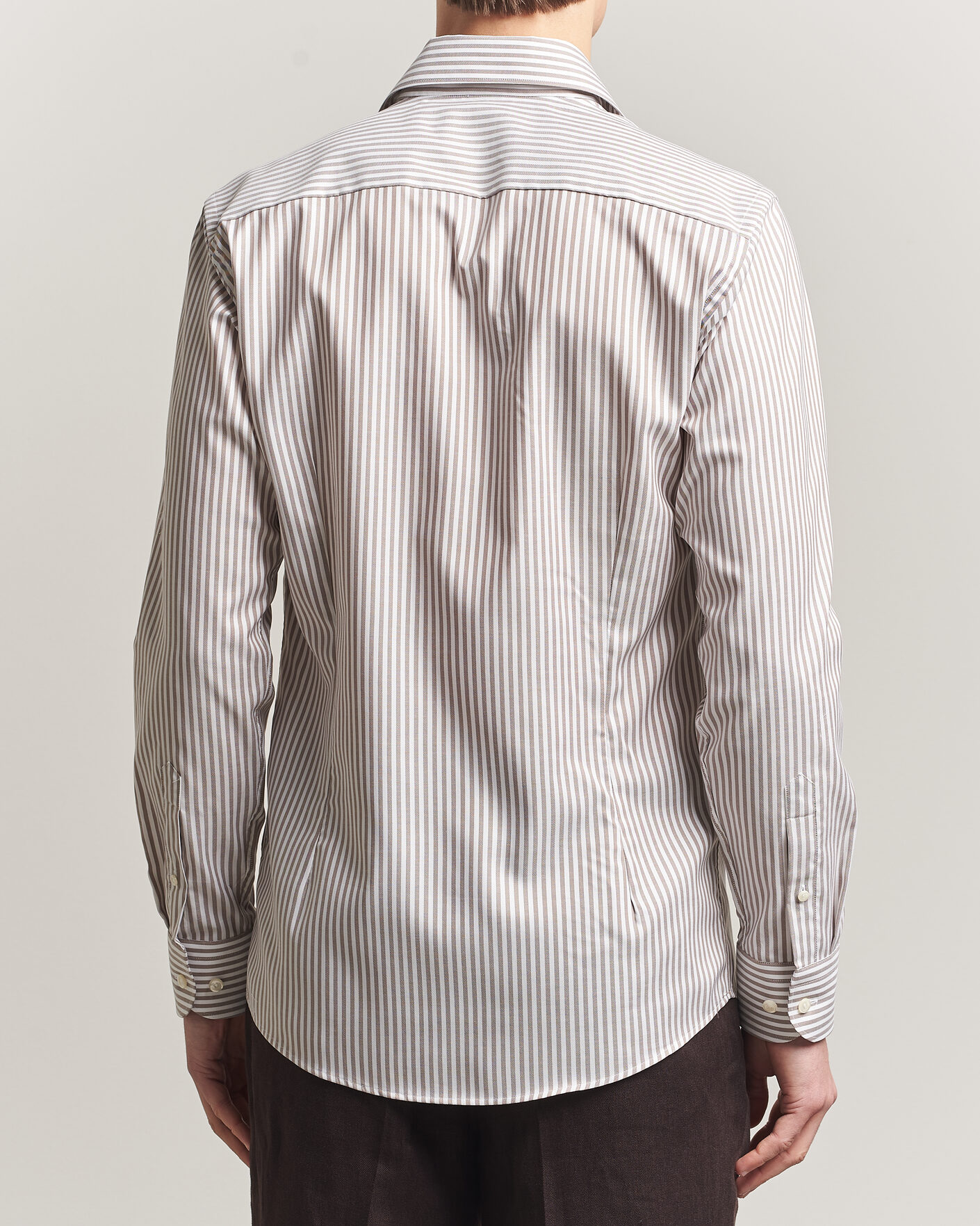 Herr | Skjortor | Eton | Slim Fit Signature Oxford Striped Shirt Beige