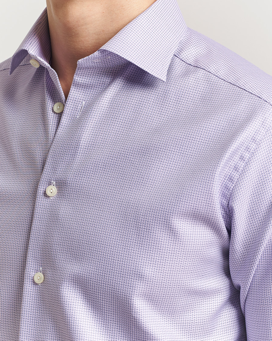 Herr | Skjortor | Eton | Slim Fit Signature Twill Structured Shirt Light Purple