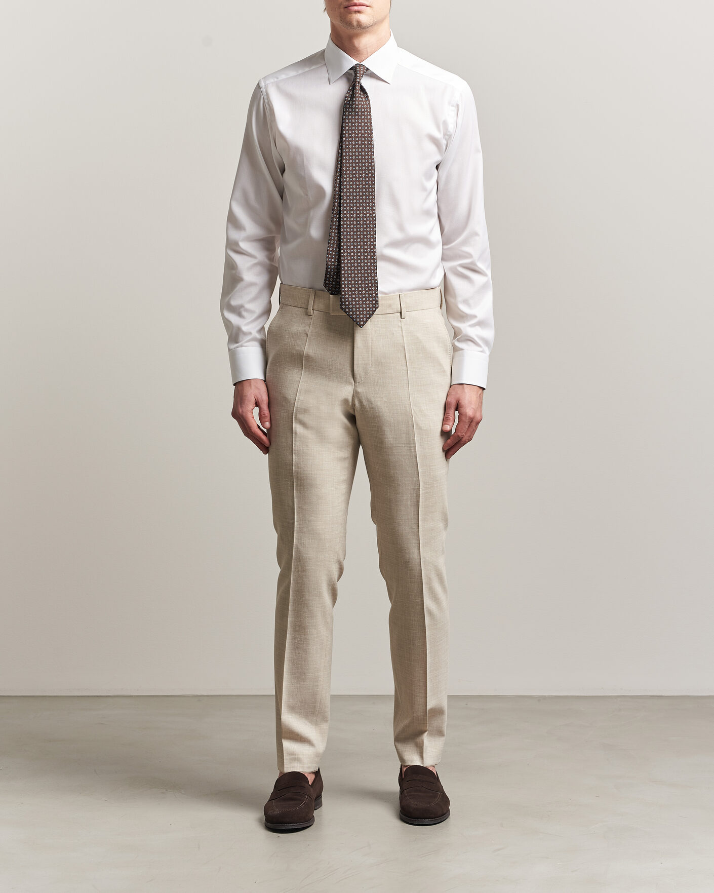 Herr | Skjortor | Eton | Slim Fit Signature Twill Contrast Shirt White