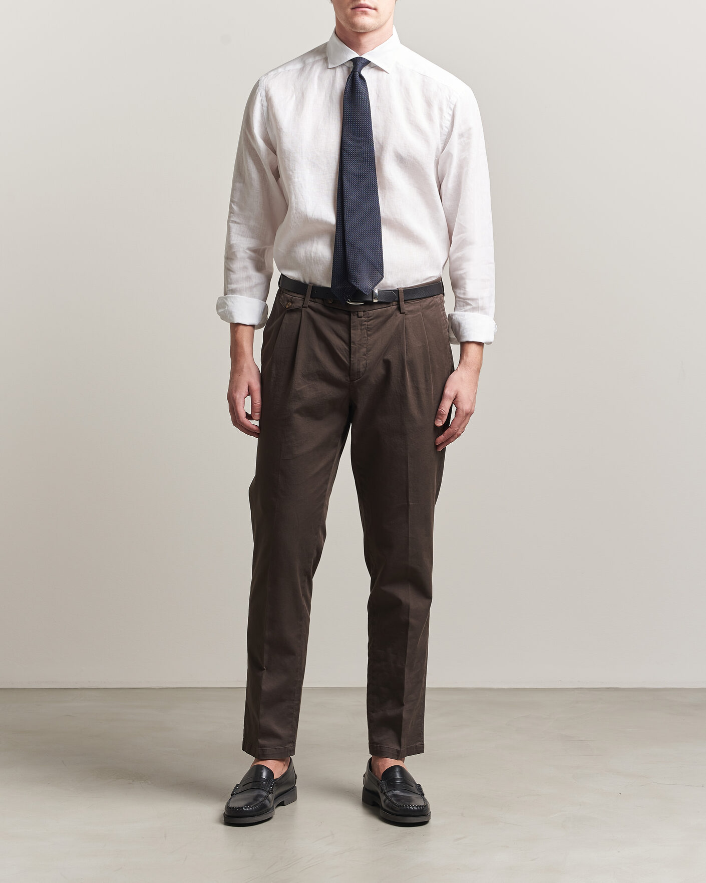 Herr | Skjortor | Eton | Casual Fit Linen Shirt White