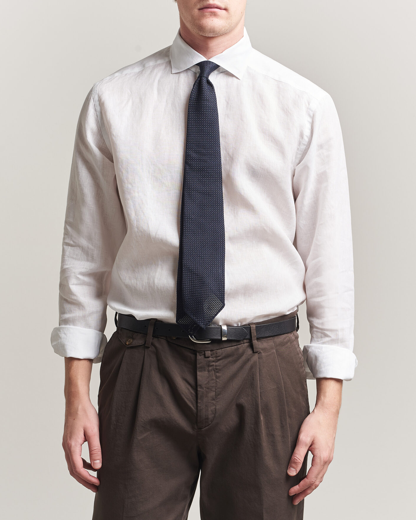 Herr | Skjortor | Eton | Casual Fit Linen Shirt White