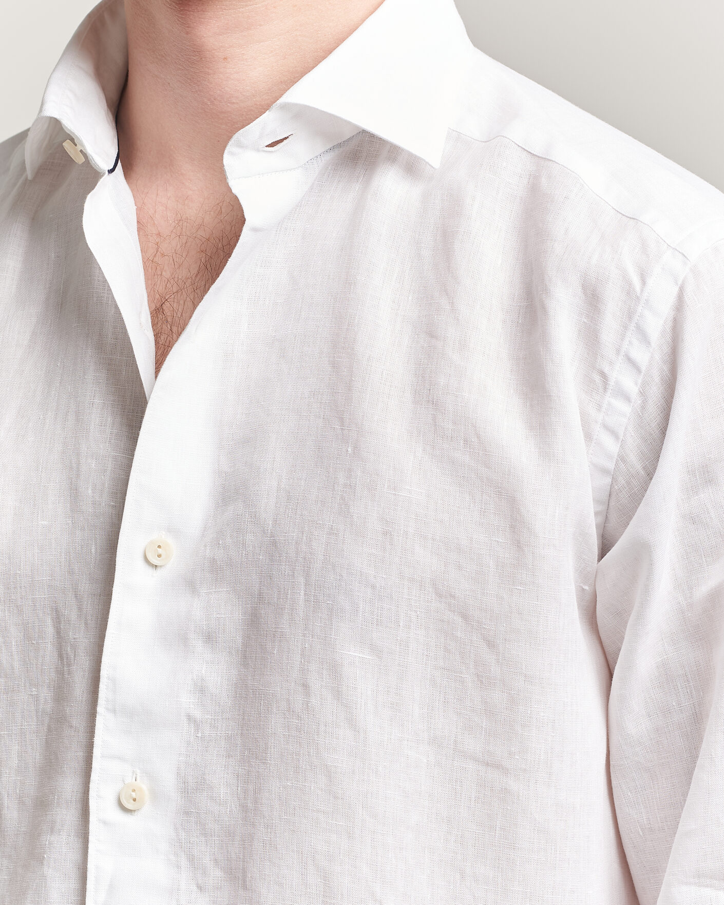 Herr | Skjortor | Eton | Casual Fit Linen Shirt White