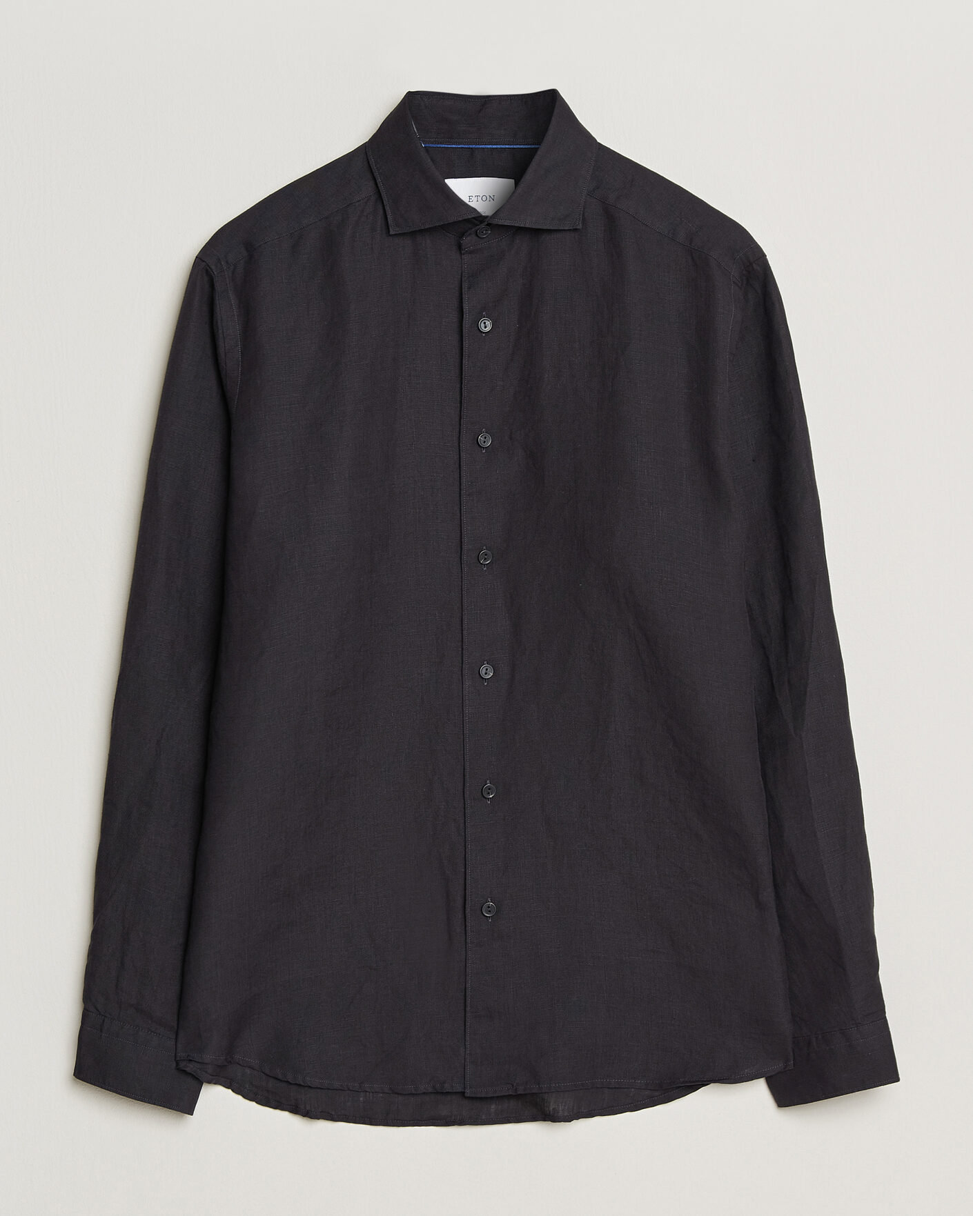 Herr | Skjortor | Eton | Casual Fit Linen Shirt Black