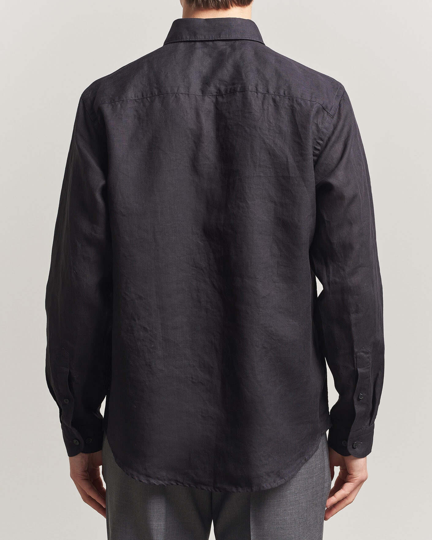 Herr | Skjortor | Eton | Casual Fit Linen Shirt Black
