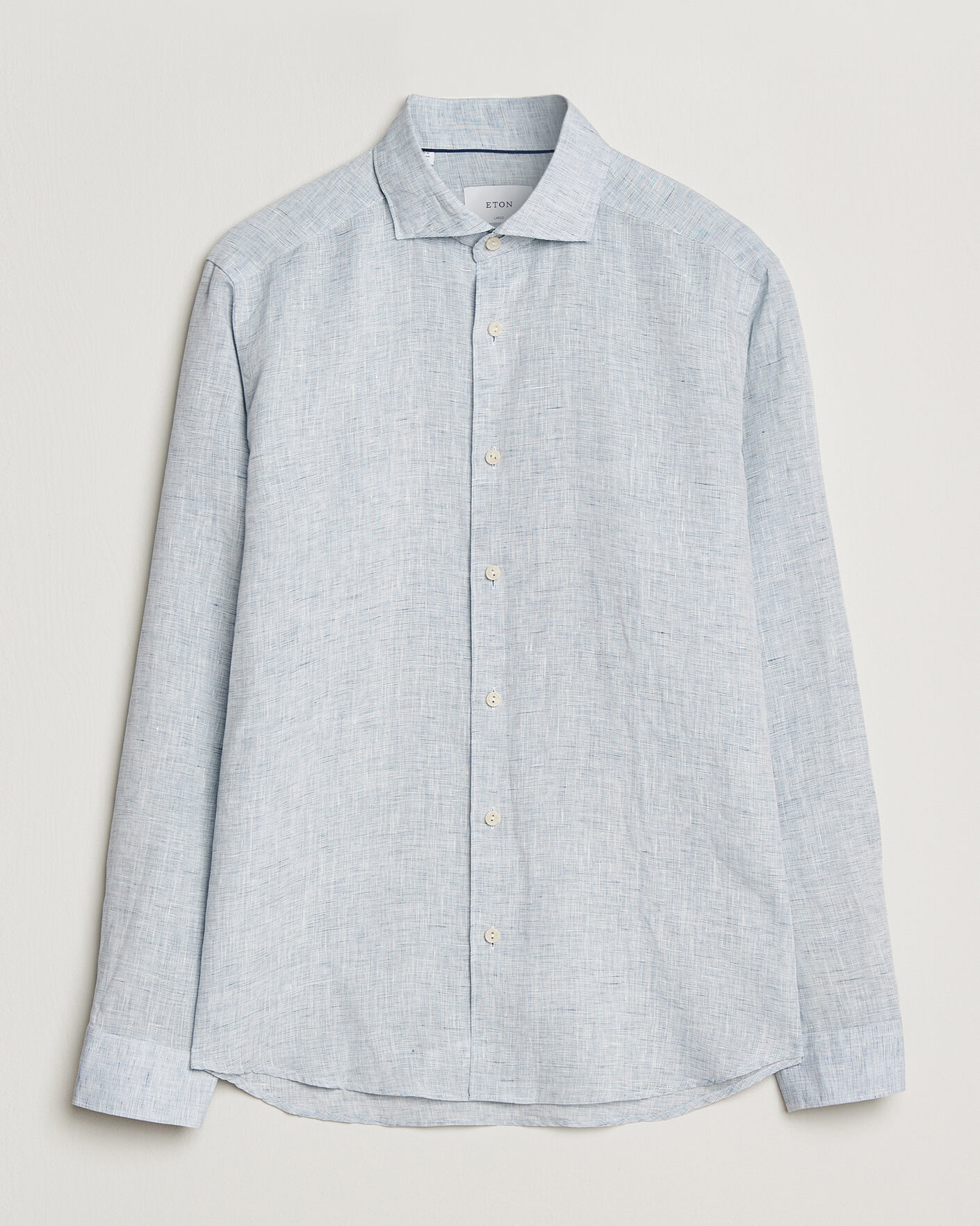 Herr | Skjortor | Eton | Casual Fit Linen Shirt Light Blue
