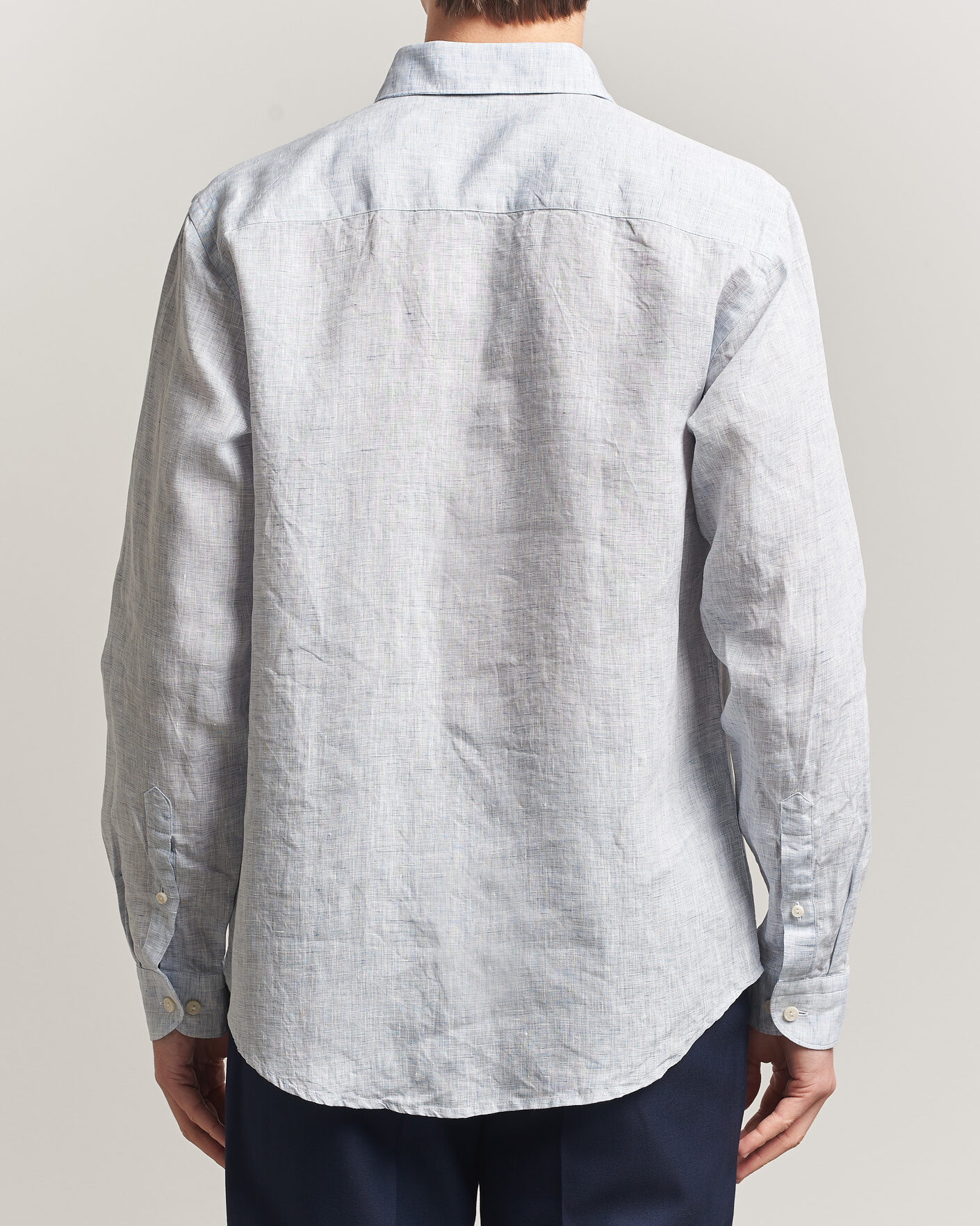 Herr | Skjortor | Eton | Casual Fit Linen Shirt Light Blue