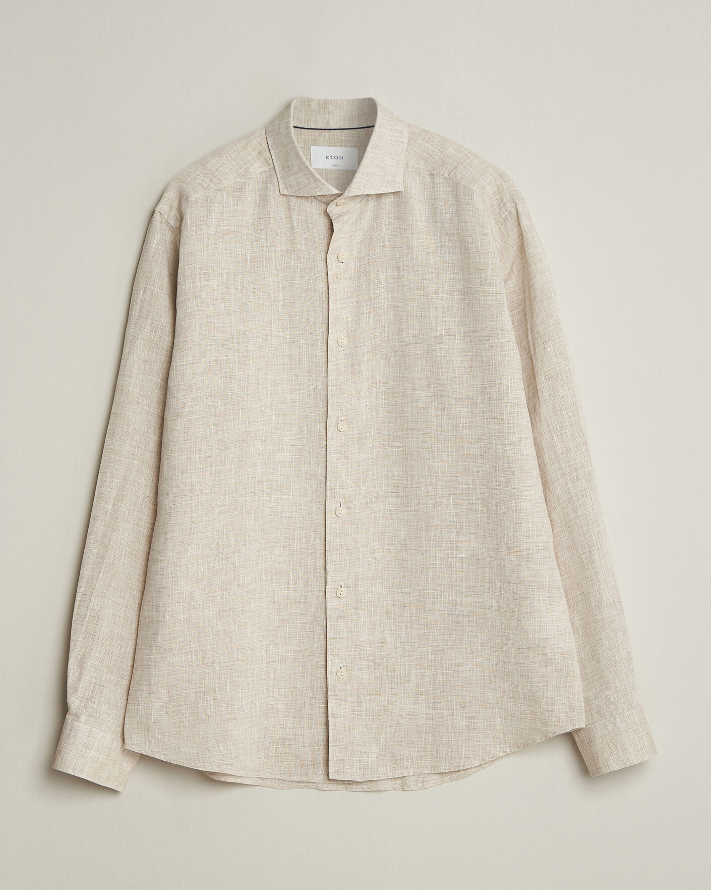 Herr | Skjortor | Eton | Casual Fit Linen Shirt Beige