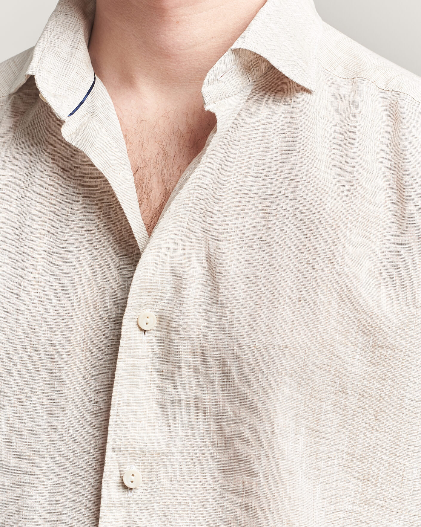 Herr | Skjortor | Eton | Casual Fit Linen Shirt Beige