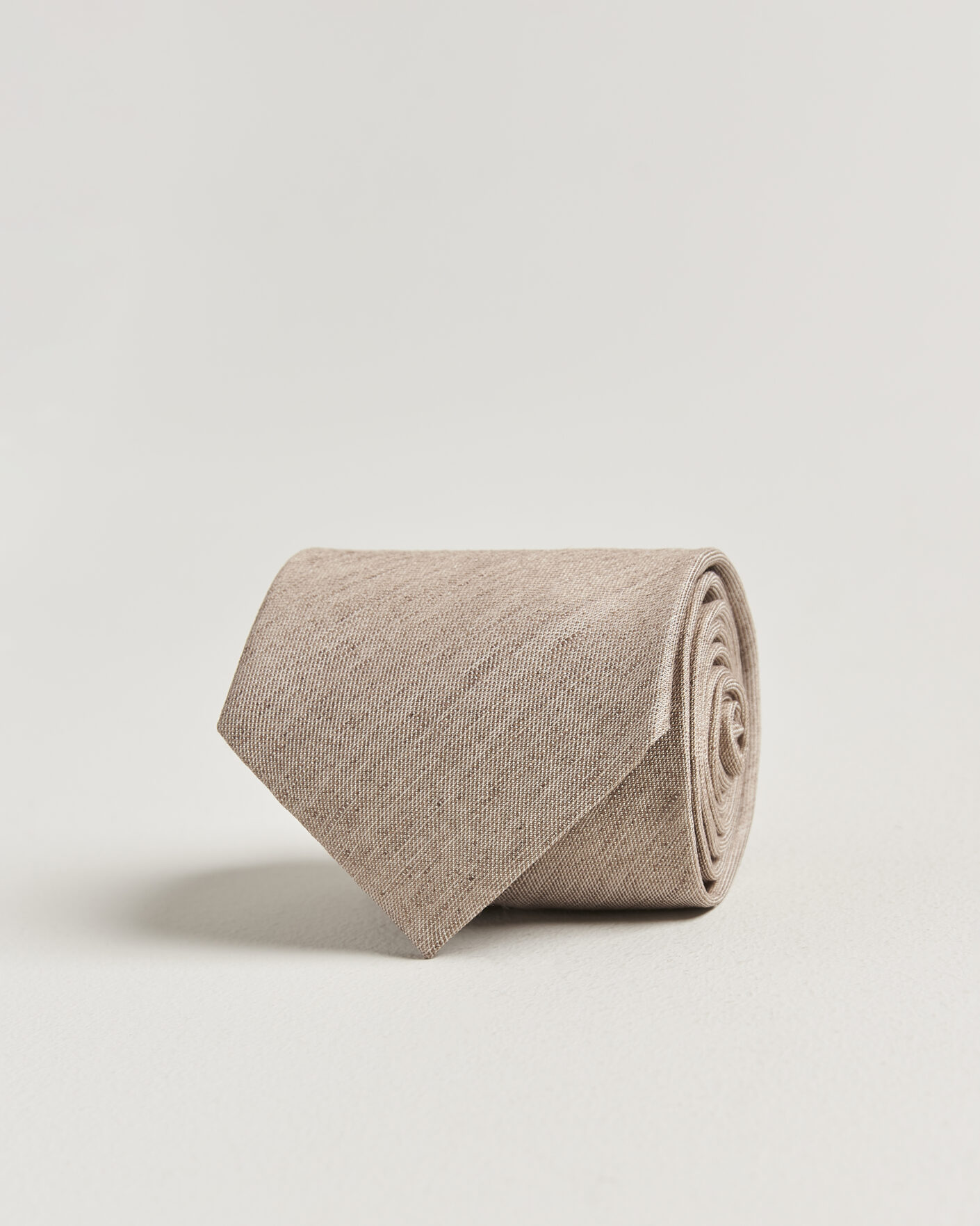 Herr | Slipsar | Eton | Linen Silk Tie Beige