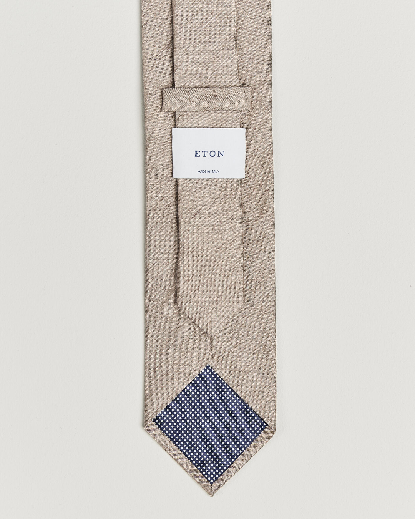 Herr | Slipsar | Eton | Linen Silk Tie Beige
