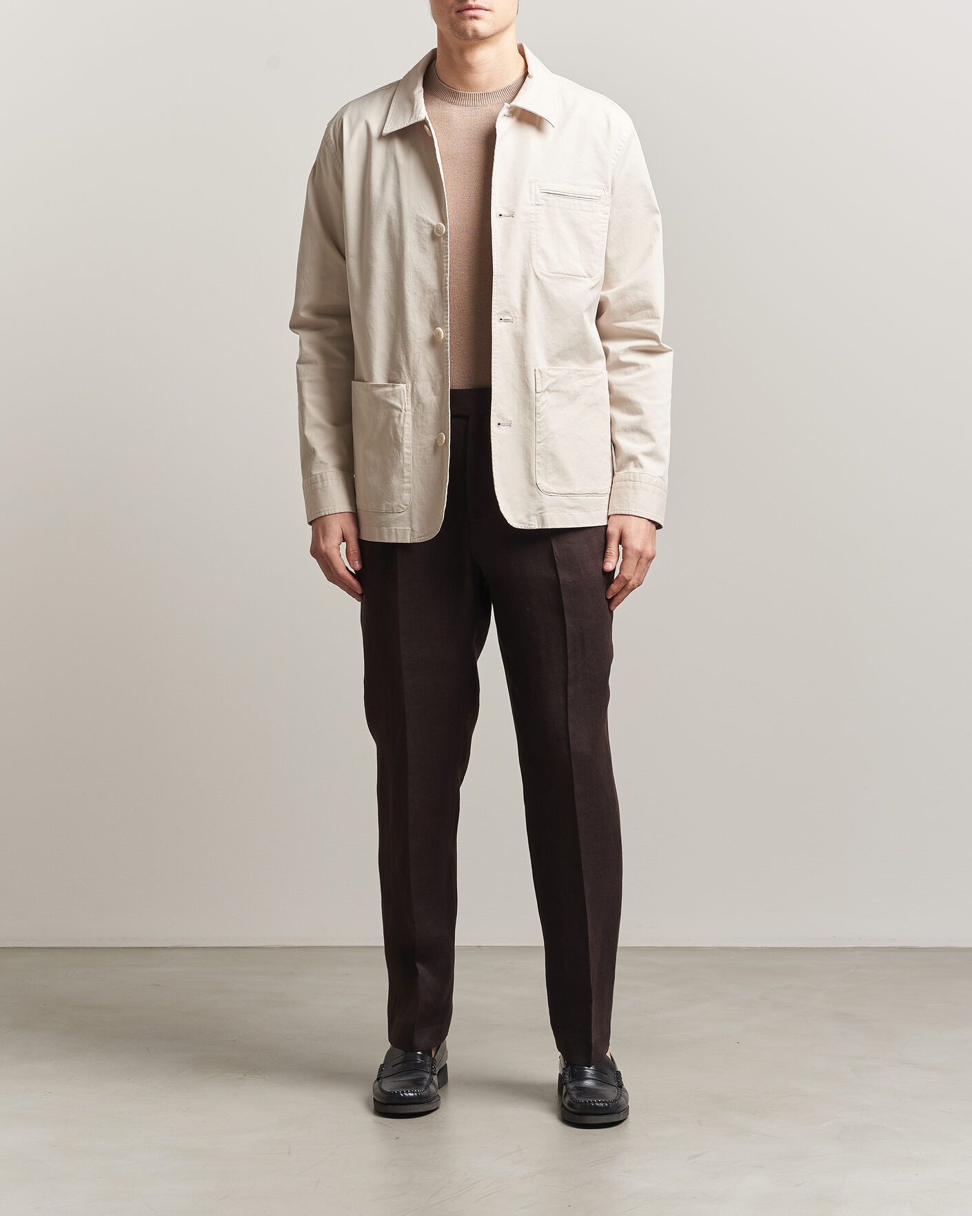 Herr | Jackor | Eton | Cotton Chore Jacket Off White