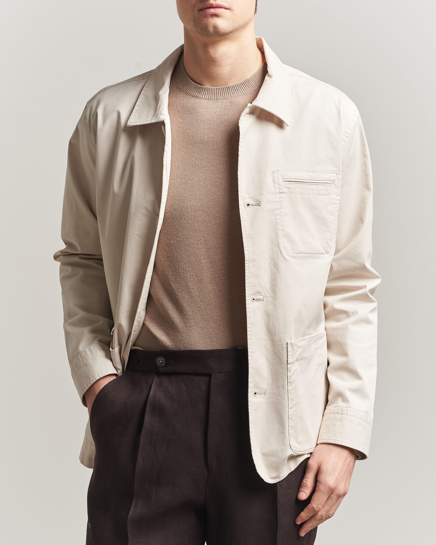 Herr | Jackor | Eton | Cotton Chore Jacket Off White
